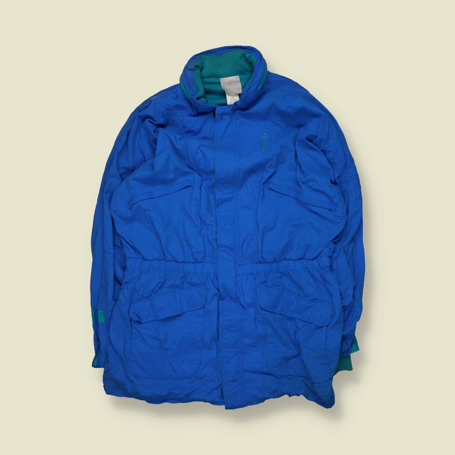 1990s | Adidas | Coat / Windbreaker | Blue – XXL