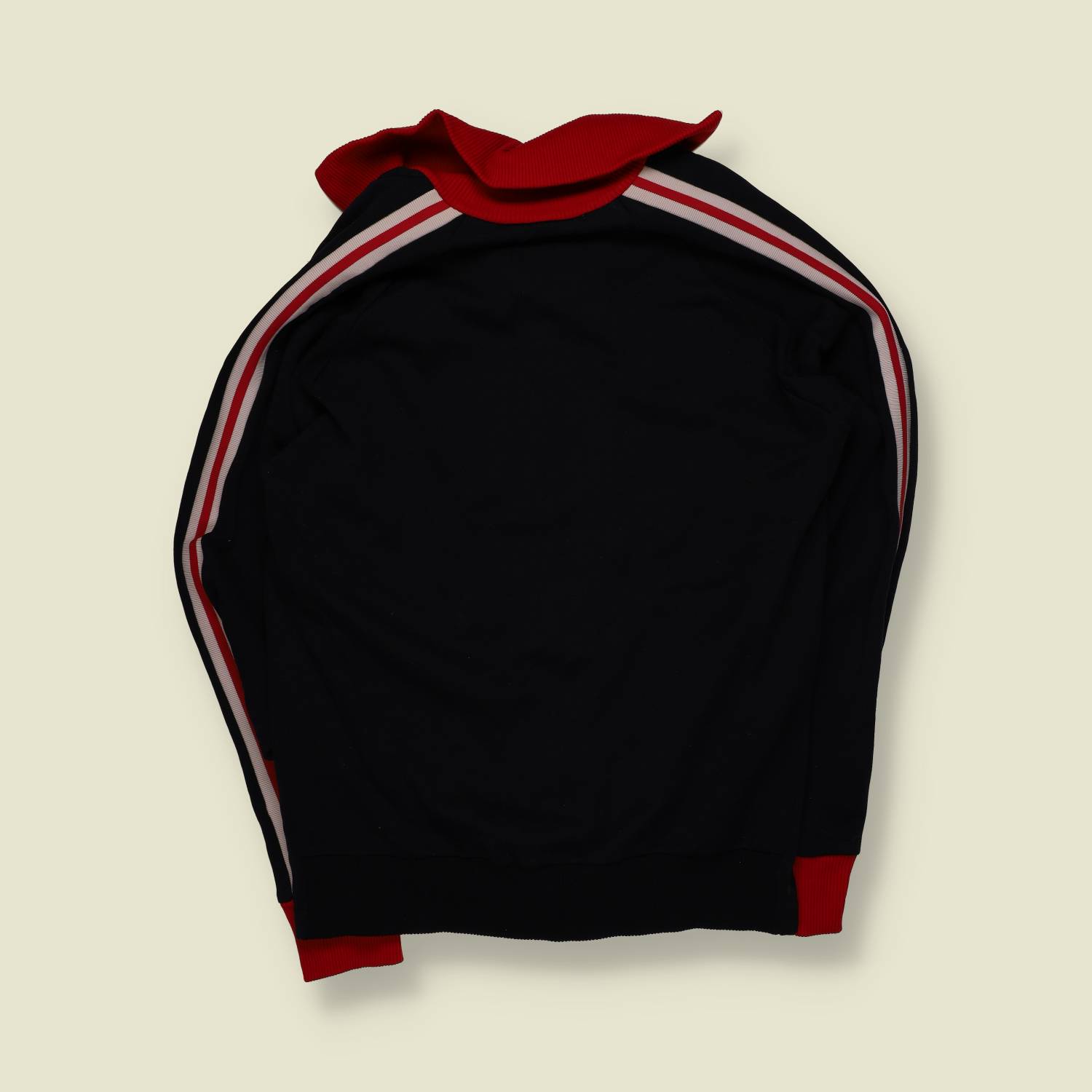 1970s | Poly Track Top | STB Bern Embroidered Crest | Navy & Red - S