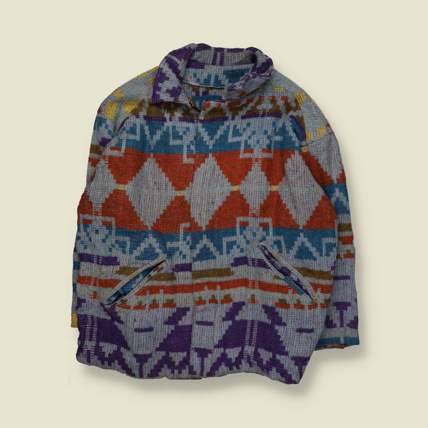 1980s | Southwestern Aztec Jacket | Multi-Colour - XXXXXL