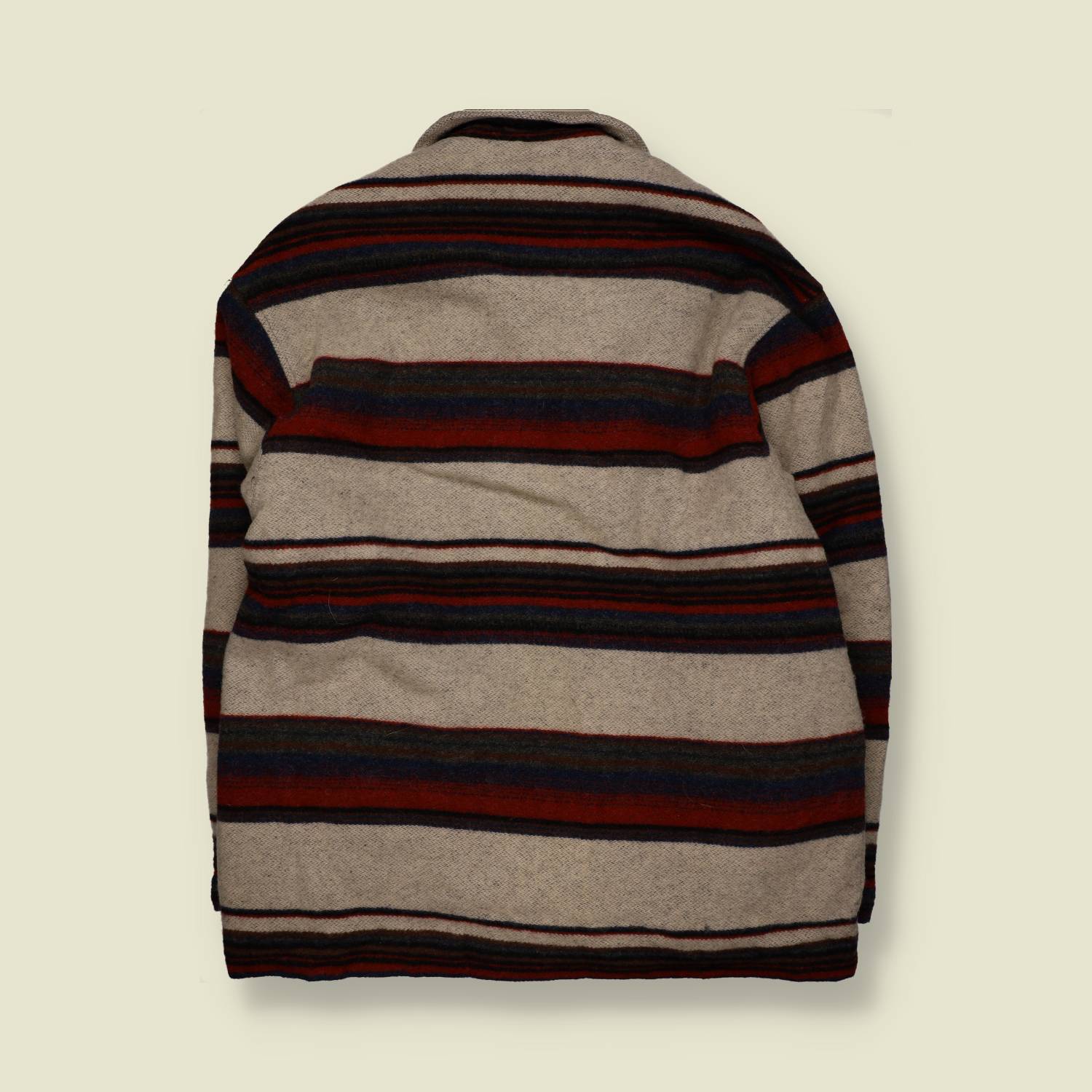 1980s | Woolrich | Wool Blanket Coat – Stripe - XL