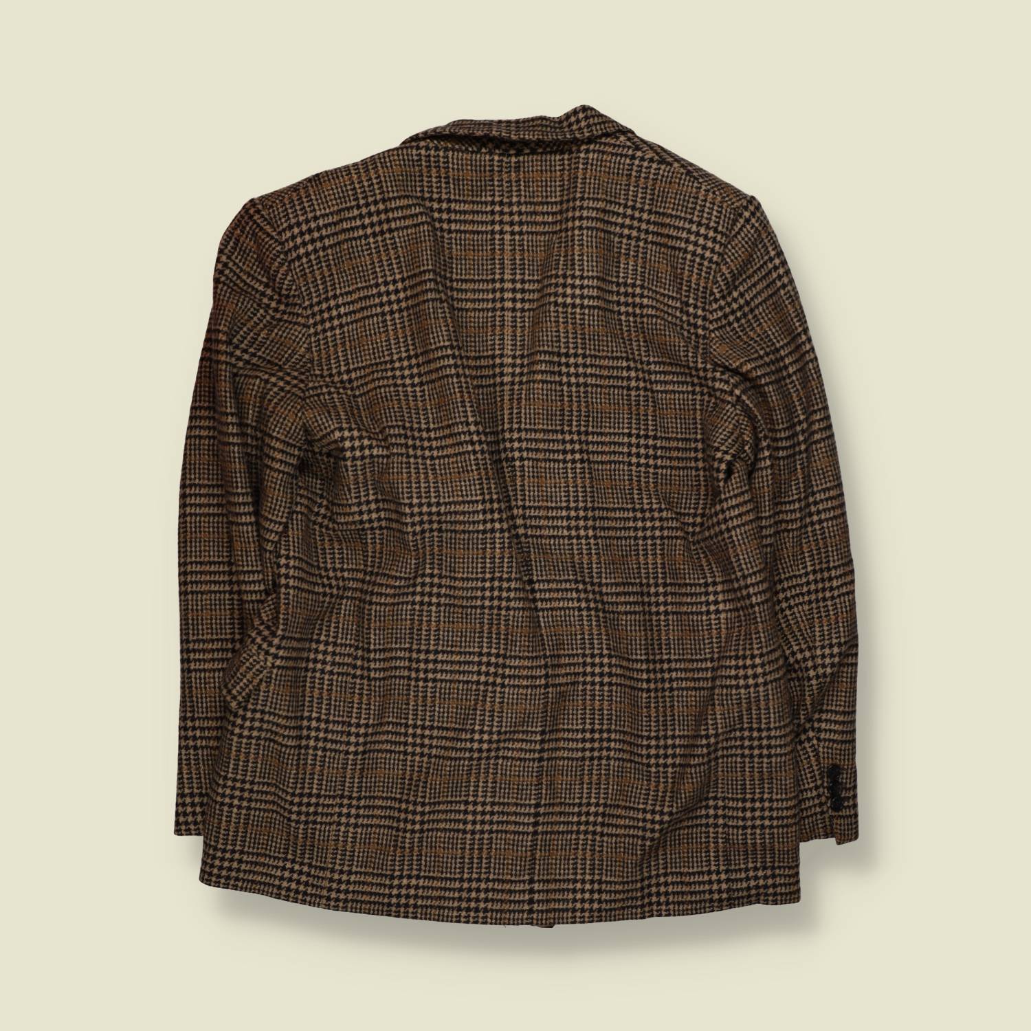 1980s | Burberry | Double-Breasted Blazer | Brown Check | Made In Italy – M