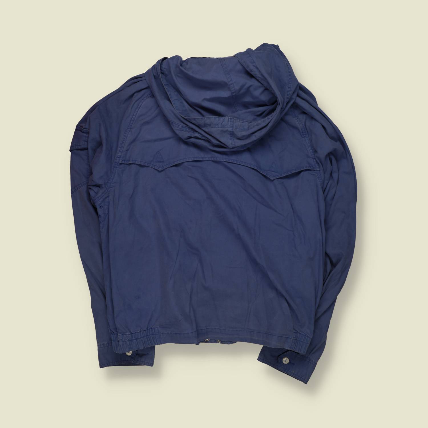 1990s | Polo Ralph Lauren | Hooded Bomber Jacket | Blue – XL