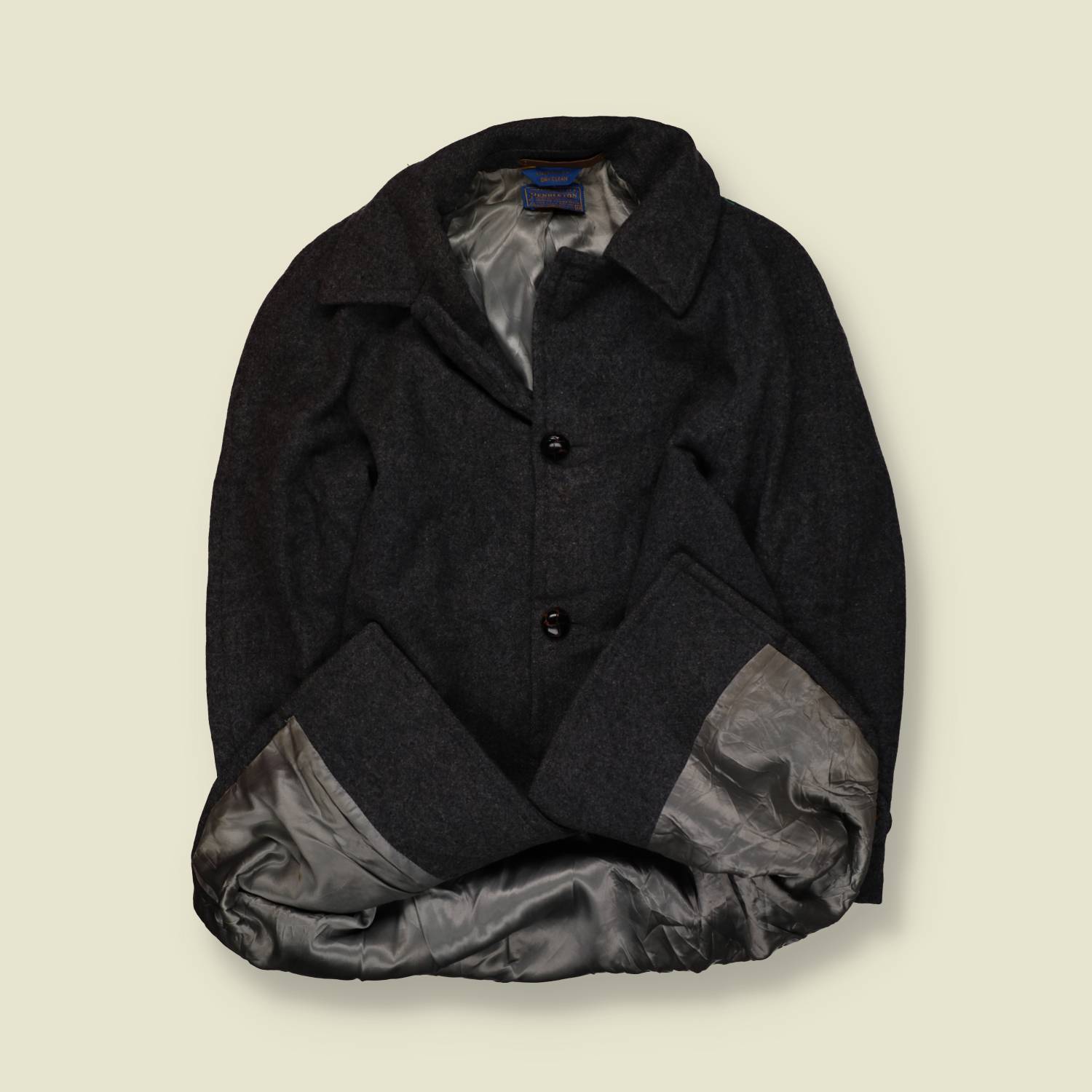 1970s–1980s | Pendleton | Coat | Dark Charcoal | Made In USA – XXL