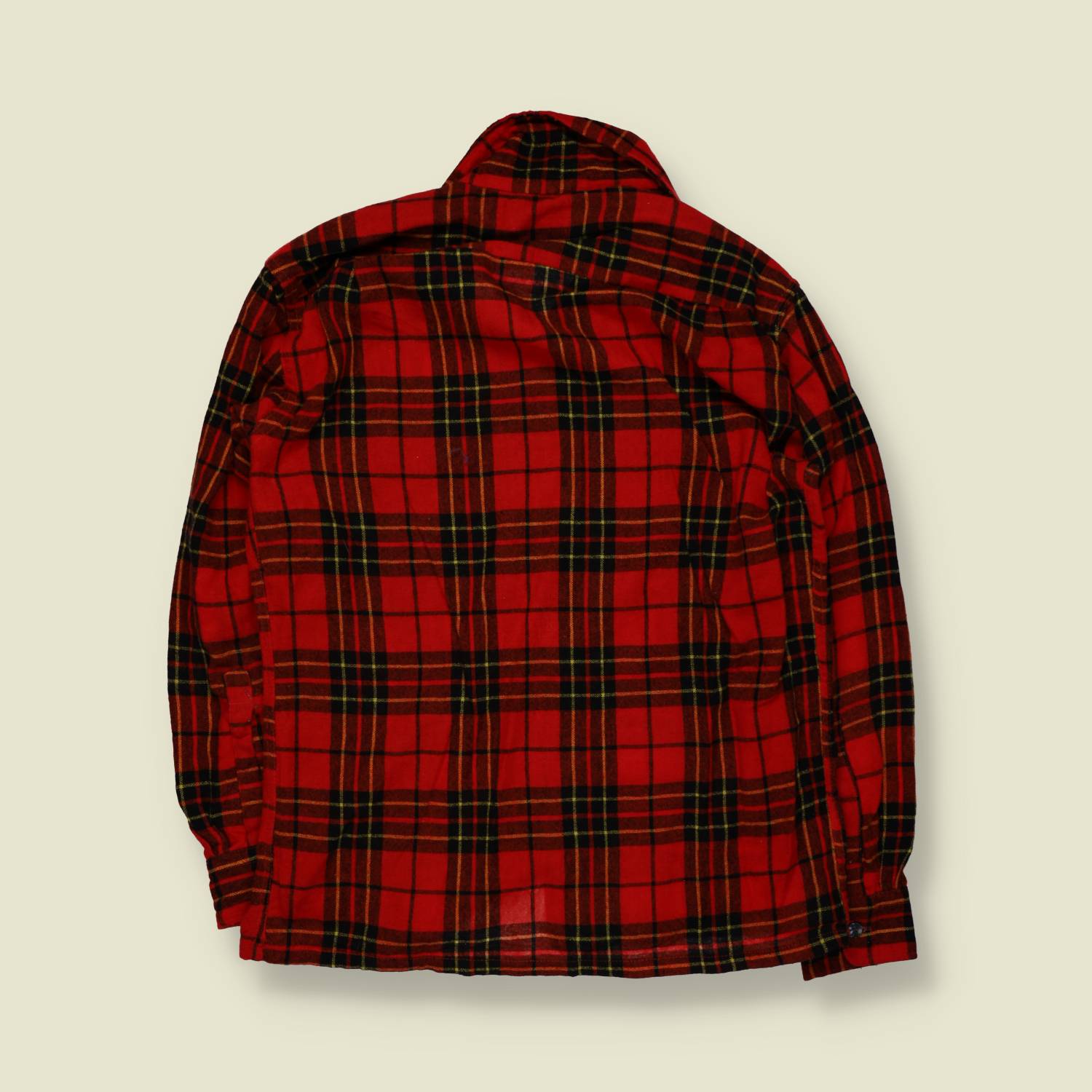 1970s | JCPenney | Flannel Shirt | Red Plaid – L