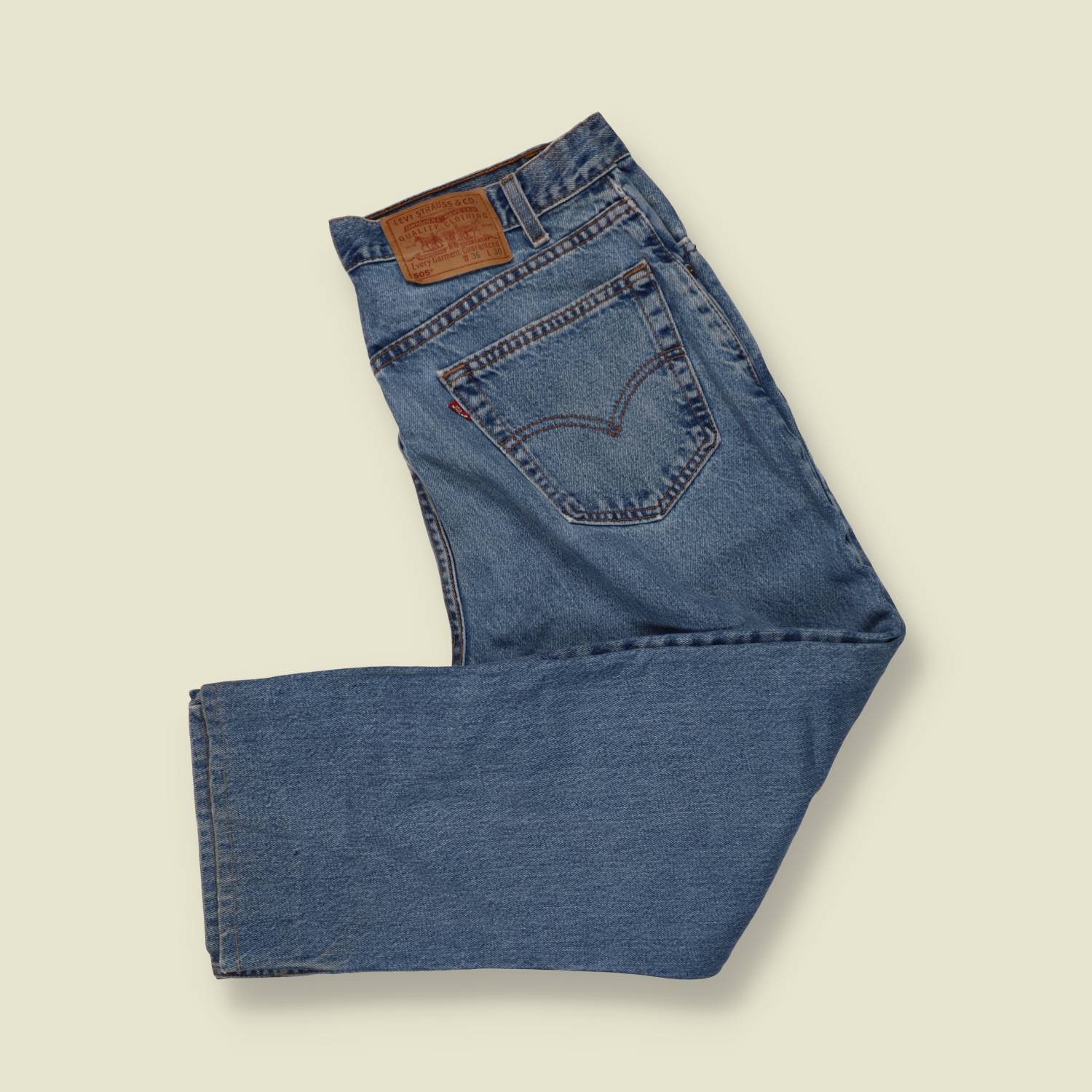 1980s–1990s | Levi’s | 505 Jeans | Light Wash | Made In USA – w34