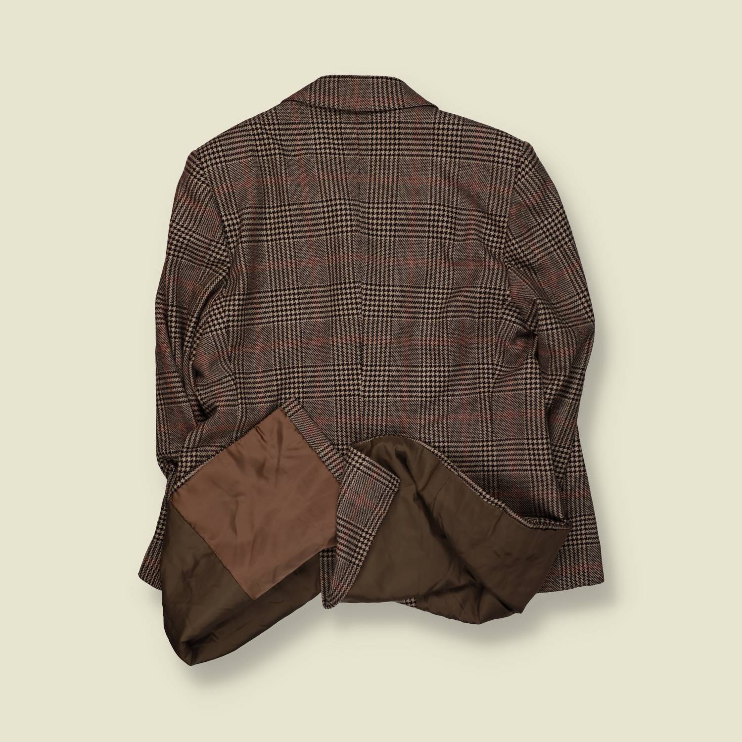 1970s | Made in Italy | Car Coat | Brown Check – M