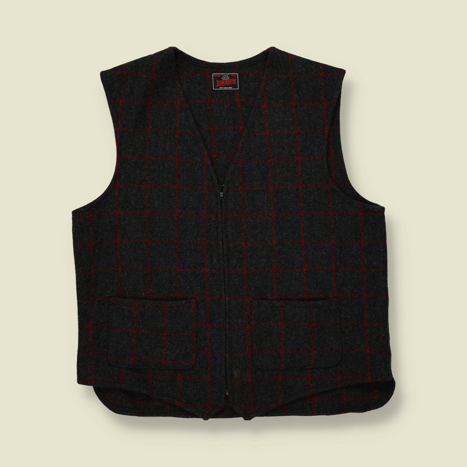 1970s Johnson Plaid Vest - L