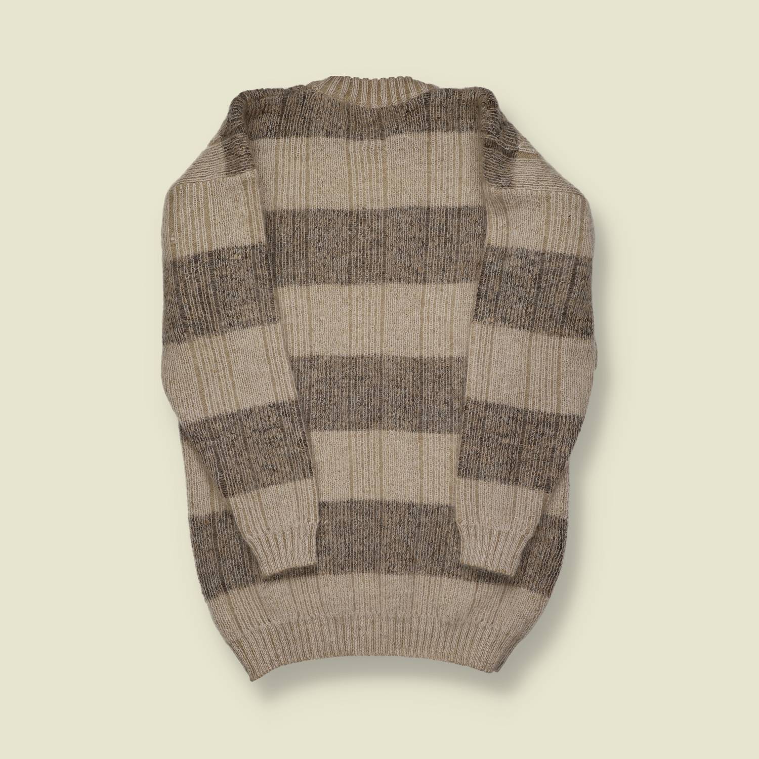1970s | Nahar | Striped Mohair Blend Jumper - M