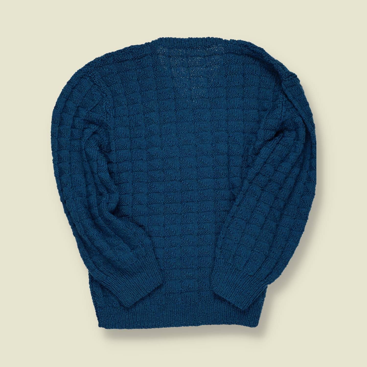 1970s | Hand Knit | Textured Wool Jumper - S