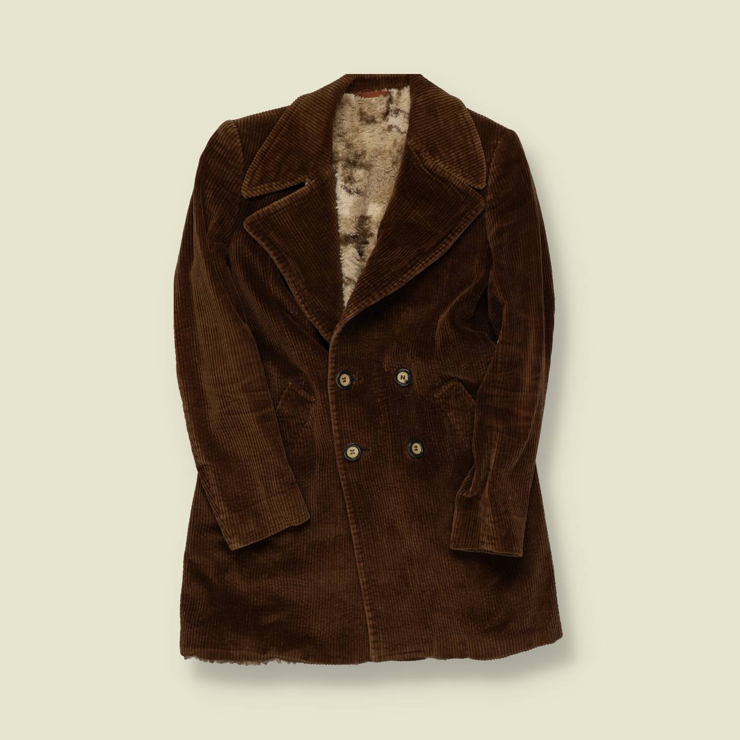 1970s | Unbranded | Corduroy Lined Blazer / Coat – Brown - XXS