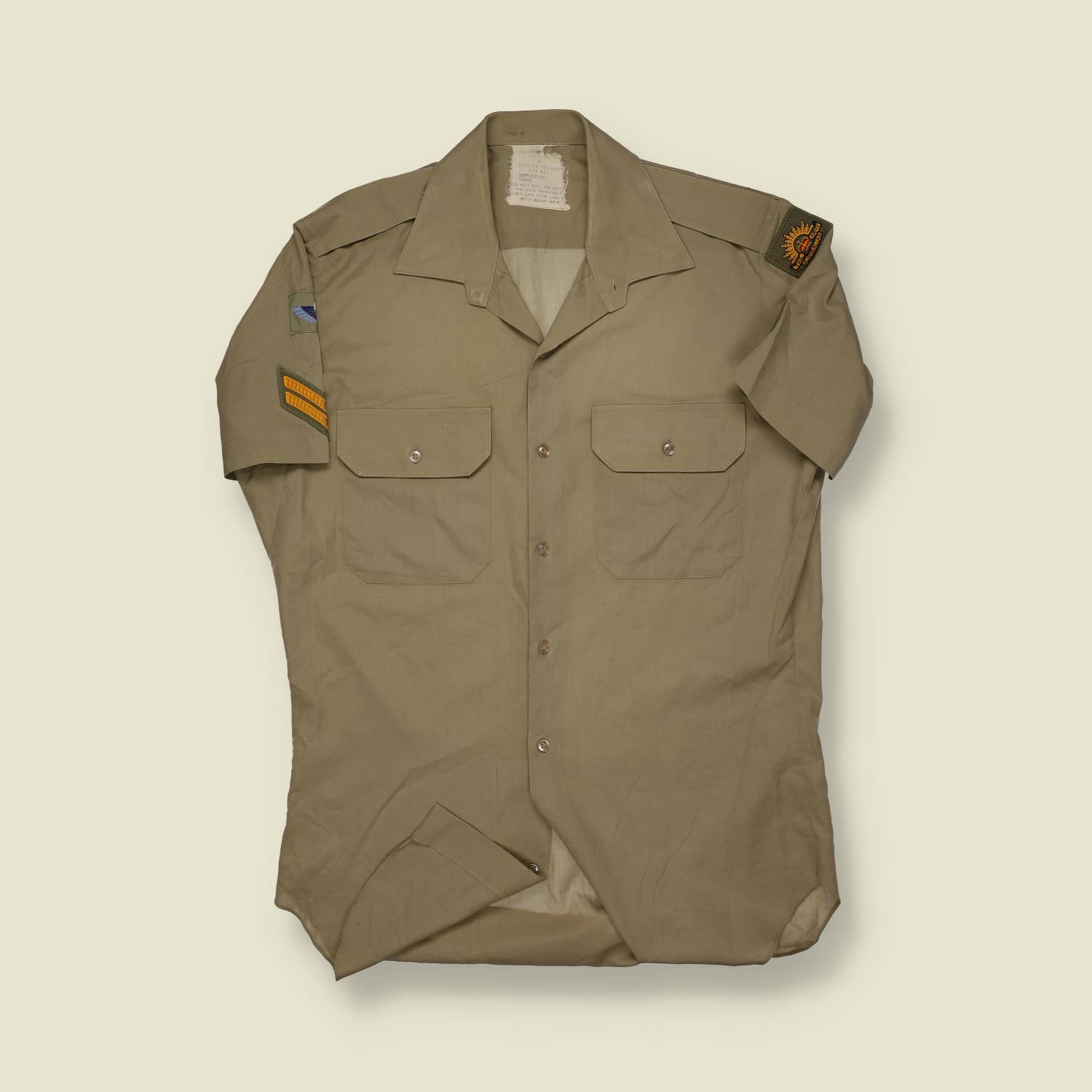 1980s | The Australian Army | Short Sleeve Service Shirt – Khaki - S/M