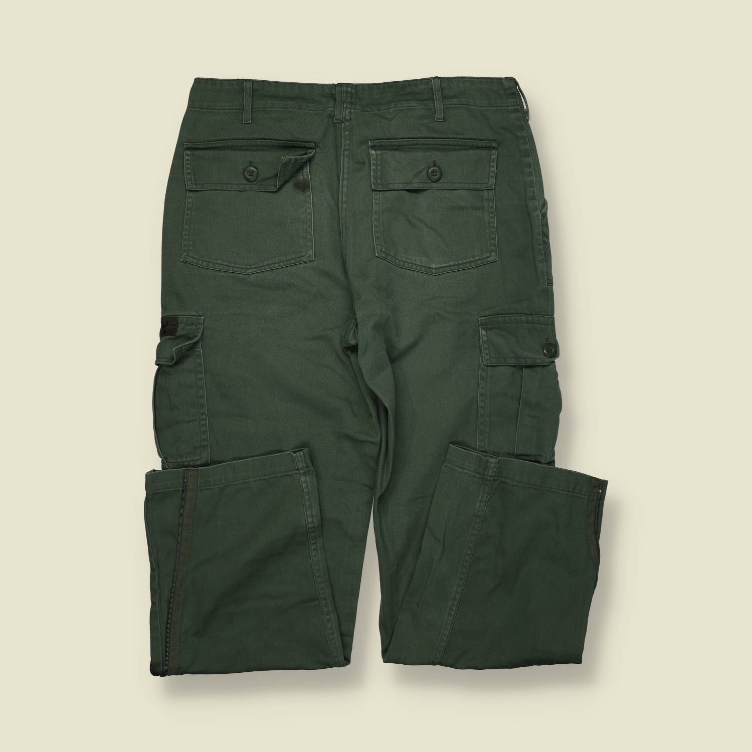 1970s–80s | US Marine Corps | Utility Cargo Trousers – Olive Drab - w34