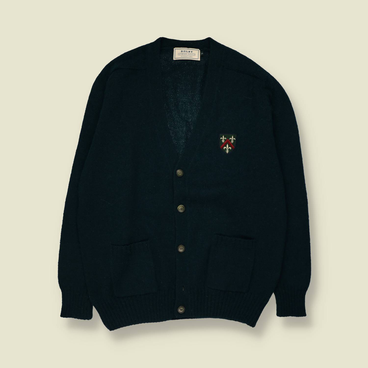 1980s | Dolby | Wool Cardigan - XXL