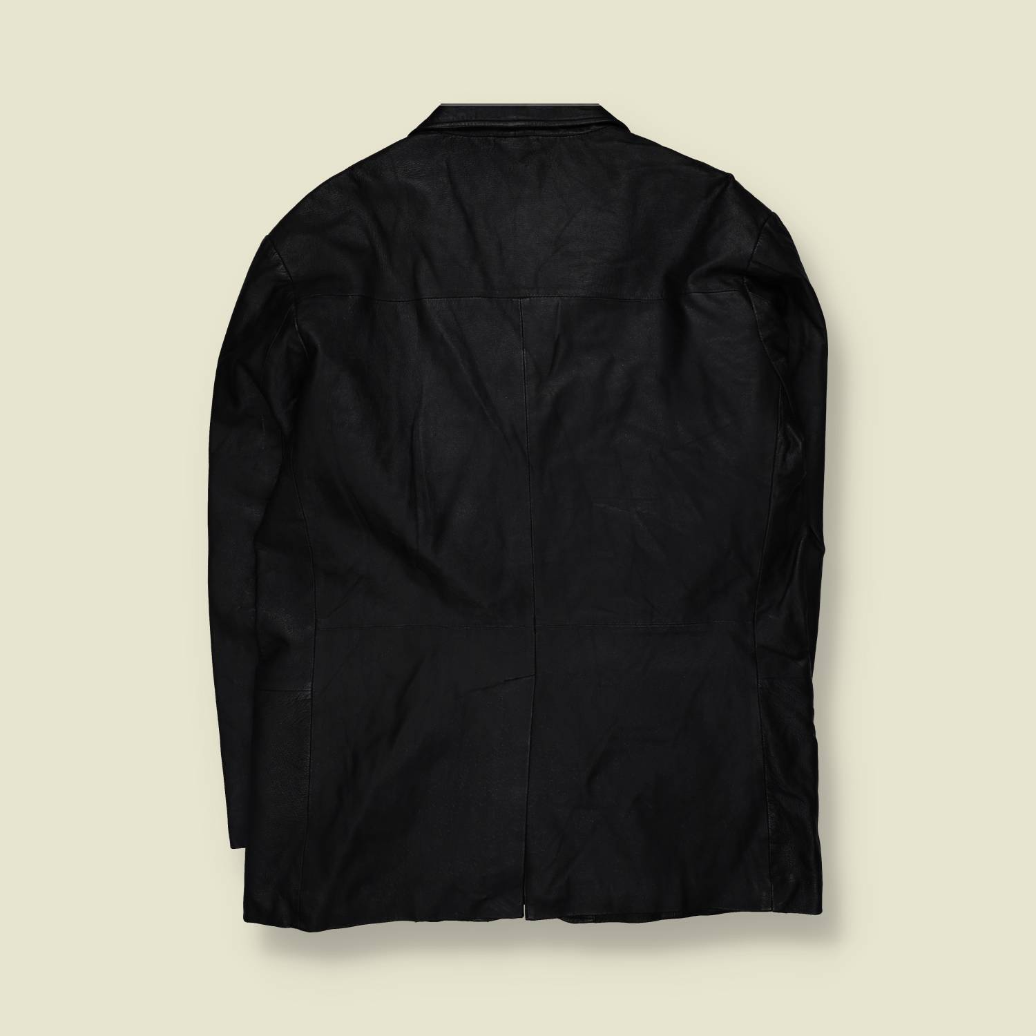 1990s | Leather Jacket - XXL