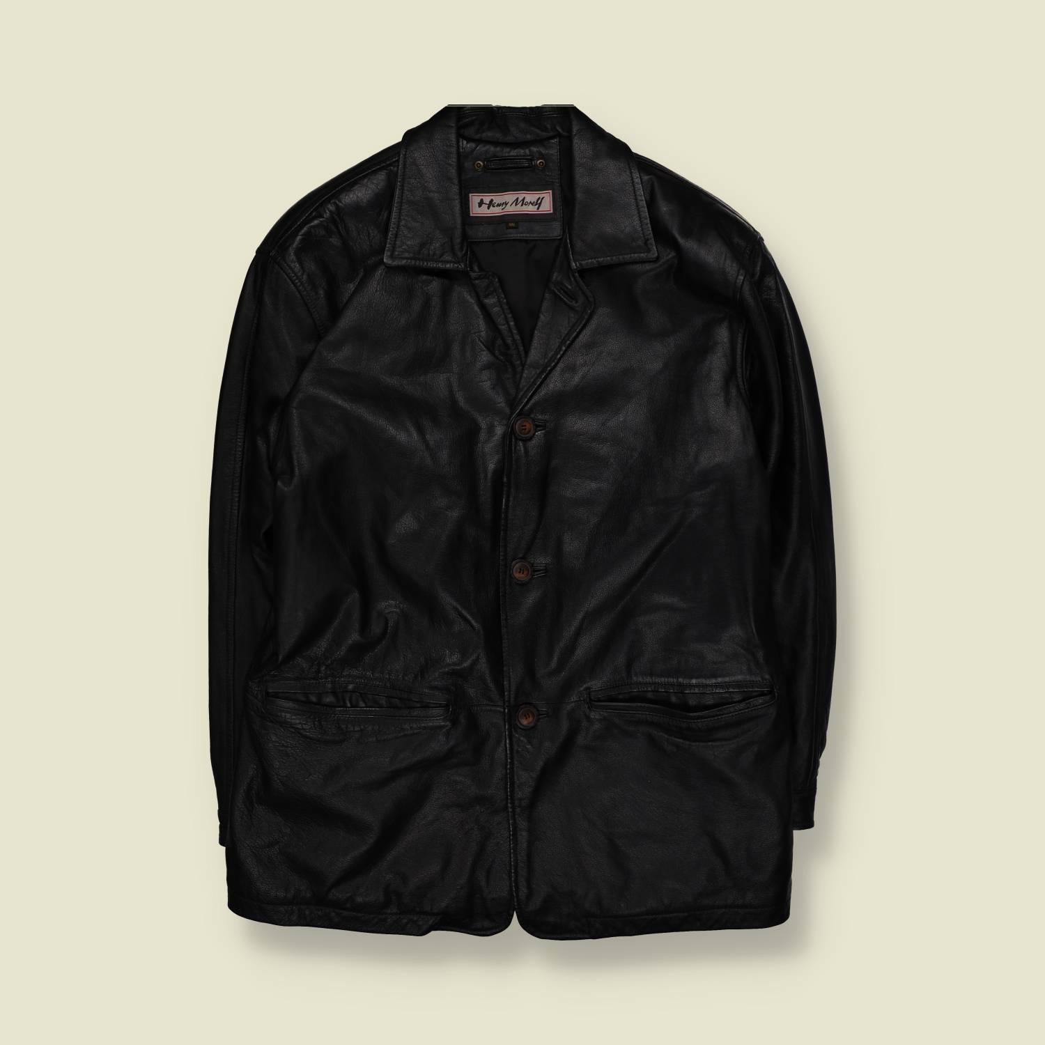 1990s | Henry Morell | Leather Coat - L