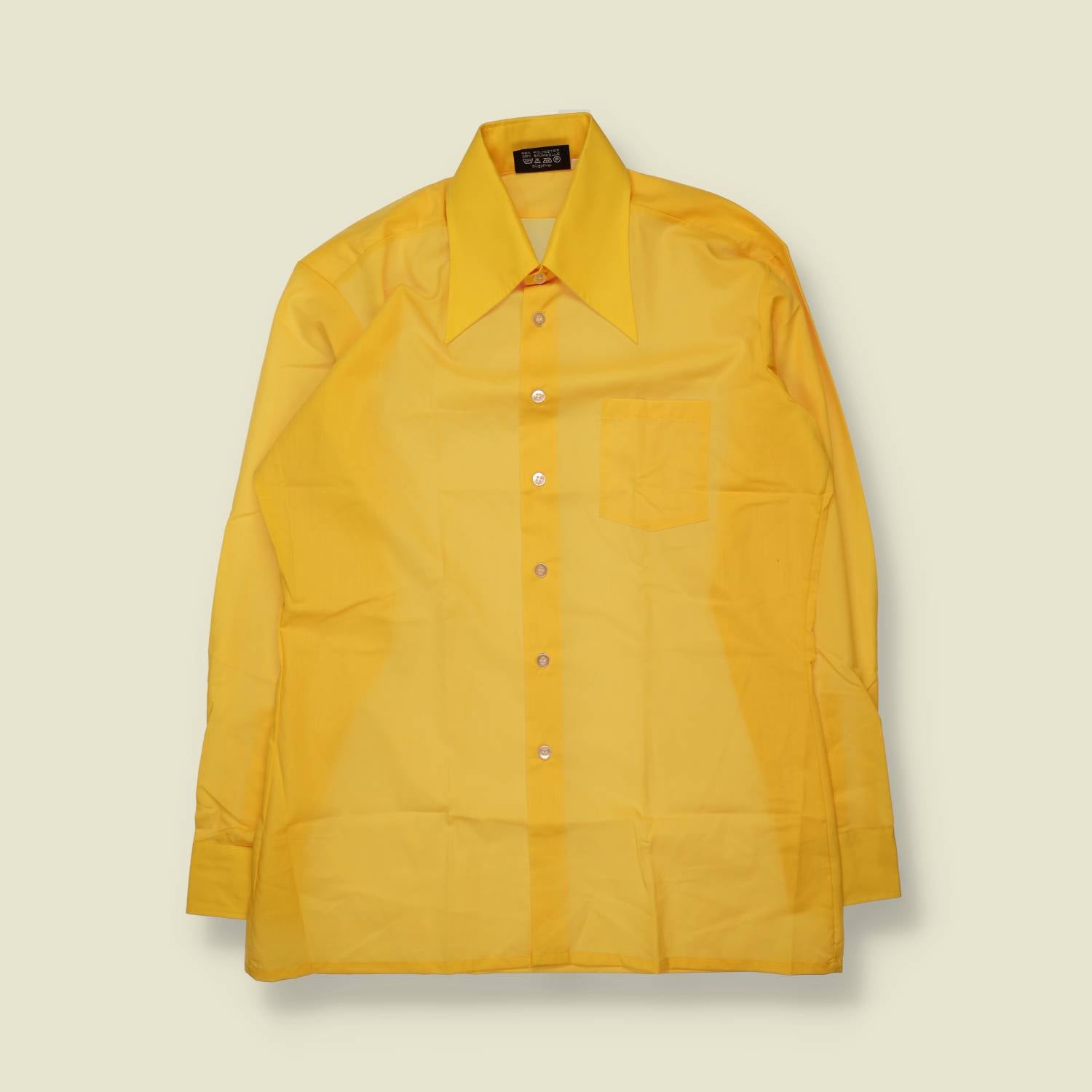 1970s | Deadstock | Poly Cotton Long Sleeve Shirt - XL