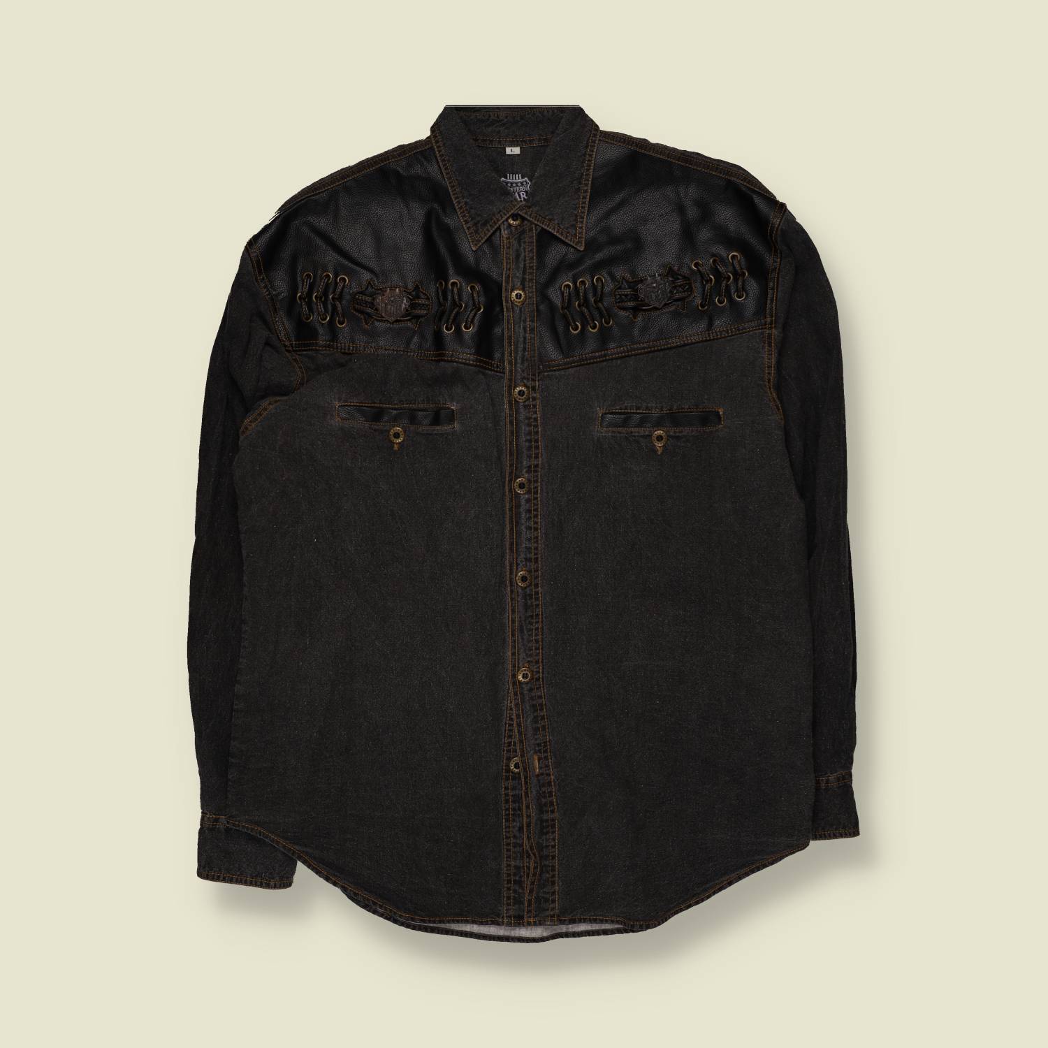 1980s | Western Star | Western Shirt | Black - XL