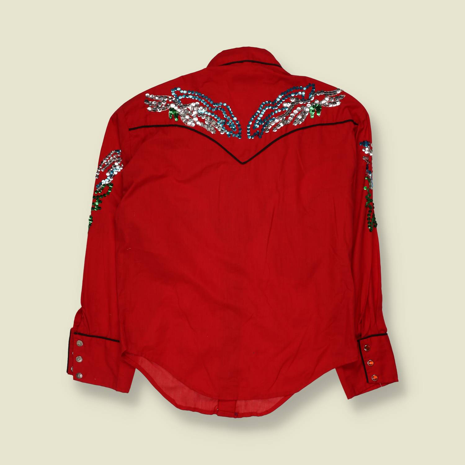 1980s | H Bar C | Made In USA | Western Shirt | Red - S