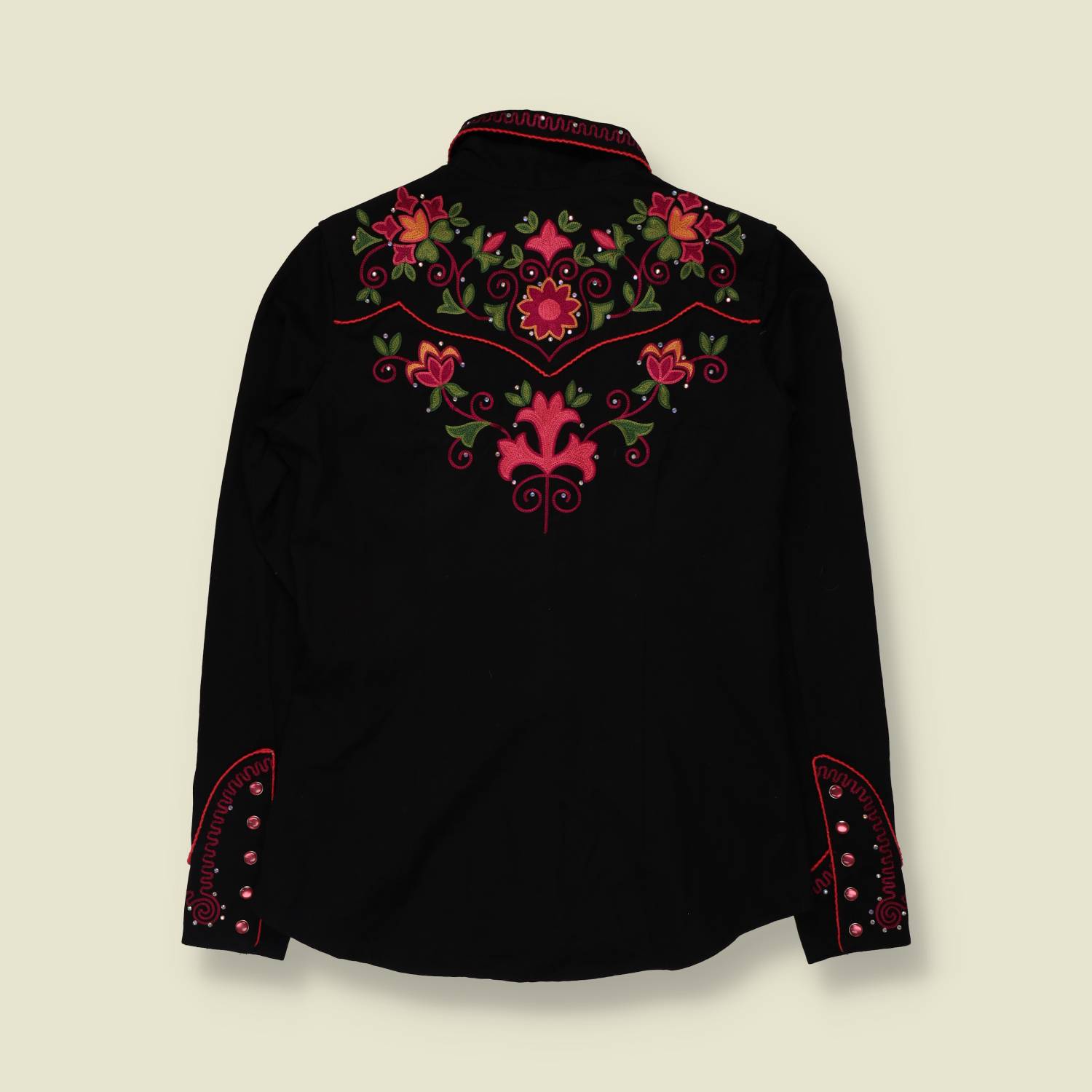 1990s | Panhandle Slim | Western Shirt | Black - XS