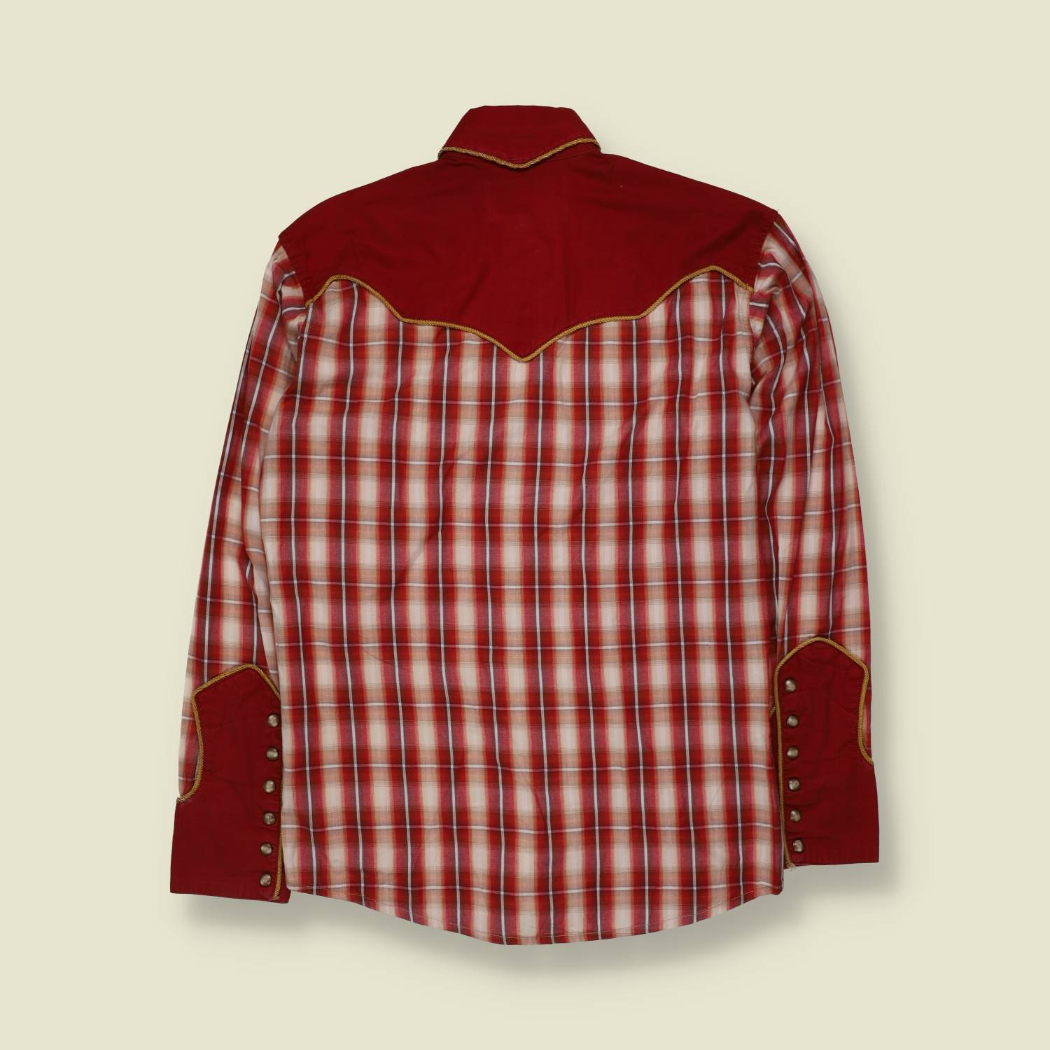 1990s | Stars And Stripes | Western Shirt | Red Check - S