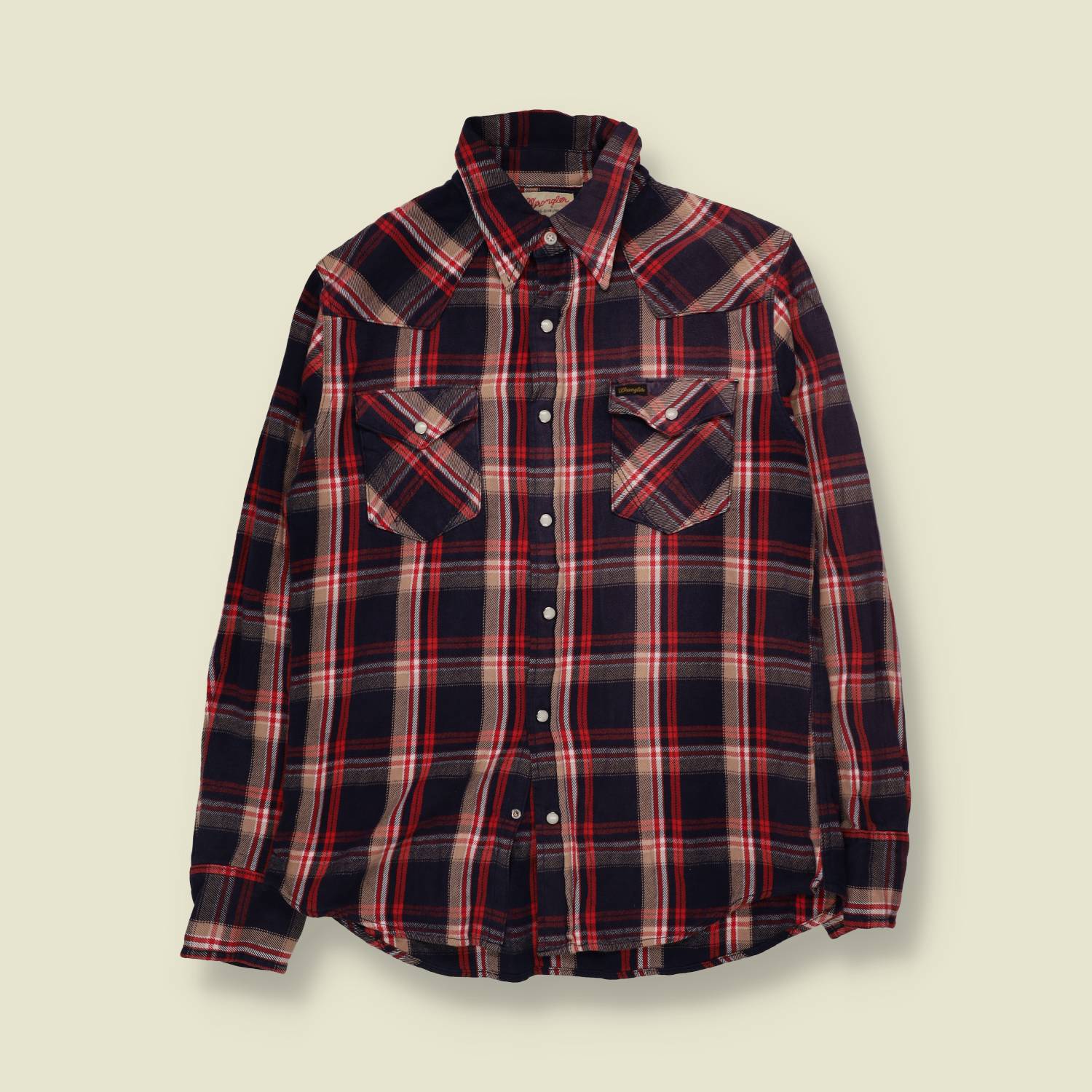 1990s | Wrangler | 70s Style Western Shirt | Check - M