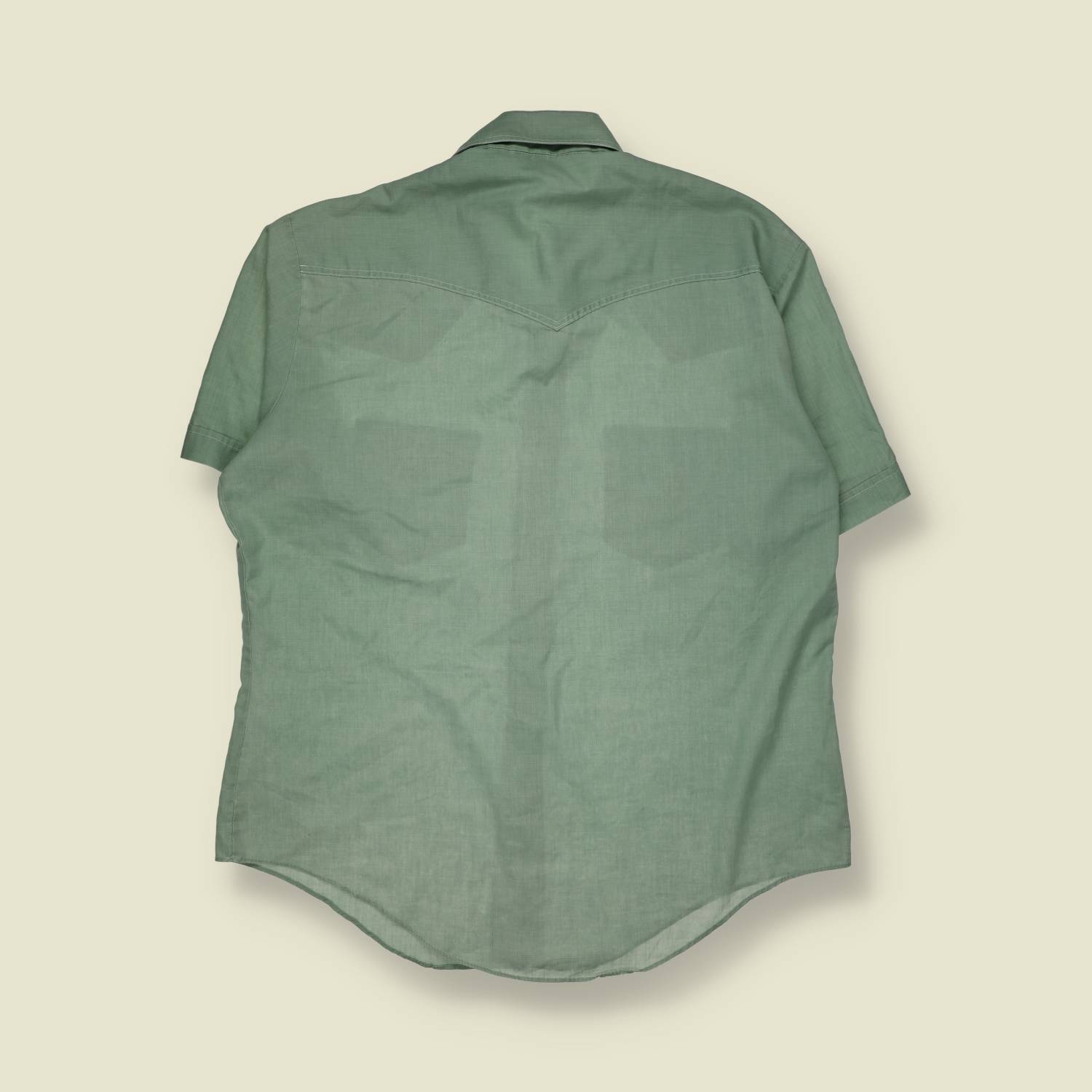 1970s | Sears | Western Shirt | Green - 3XL