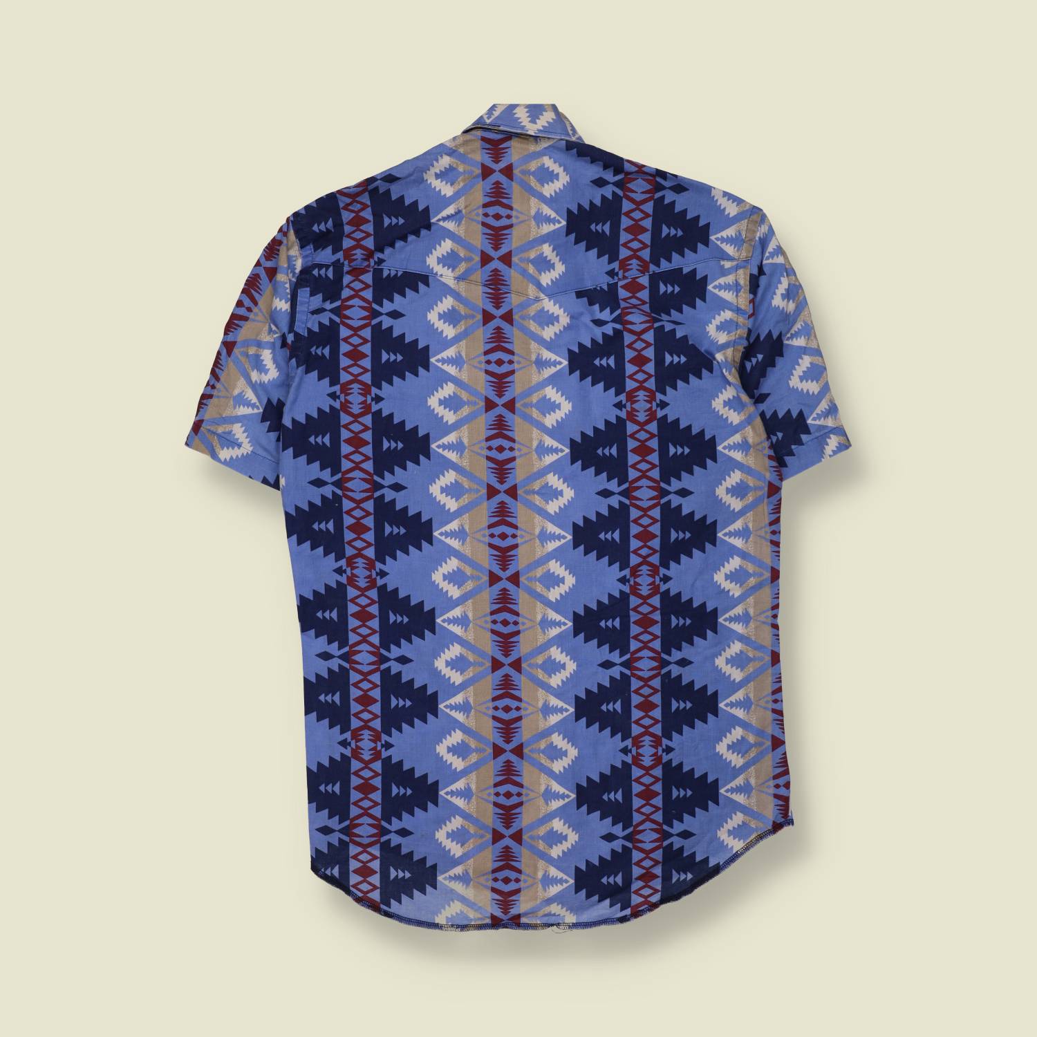 1980s | Wrangler | Short Sleeve Western Shirt | Patterned - M