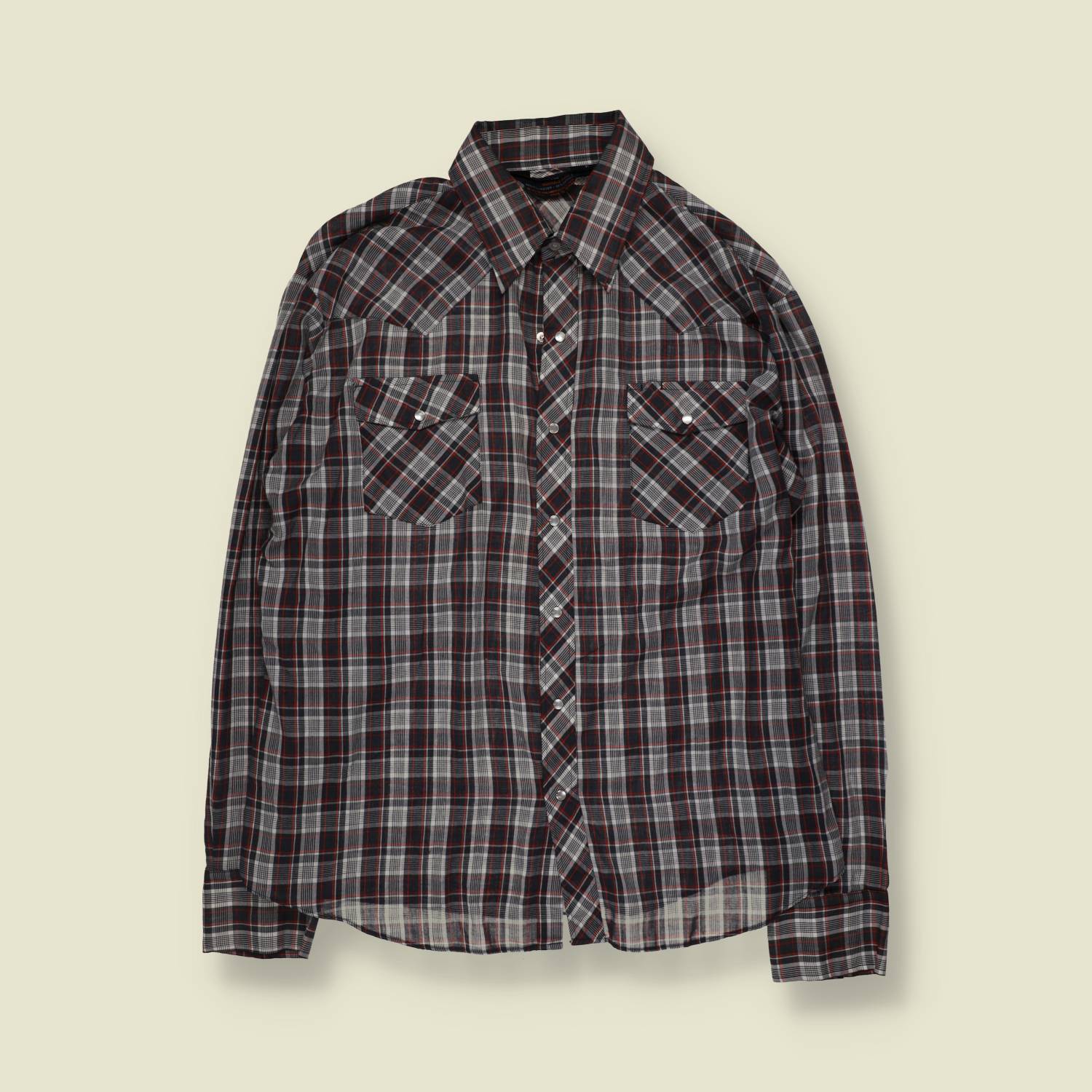 1970s | Van Court | Western Shirt | Plaid - L