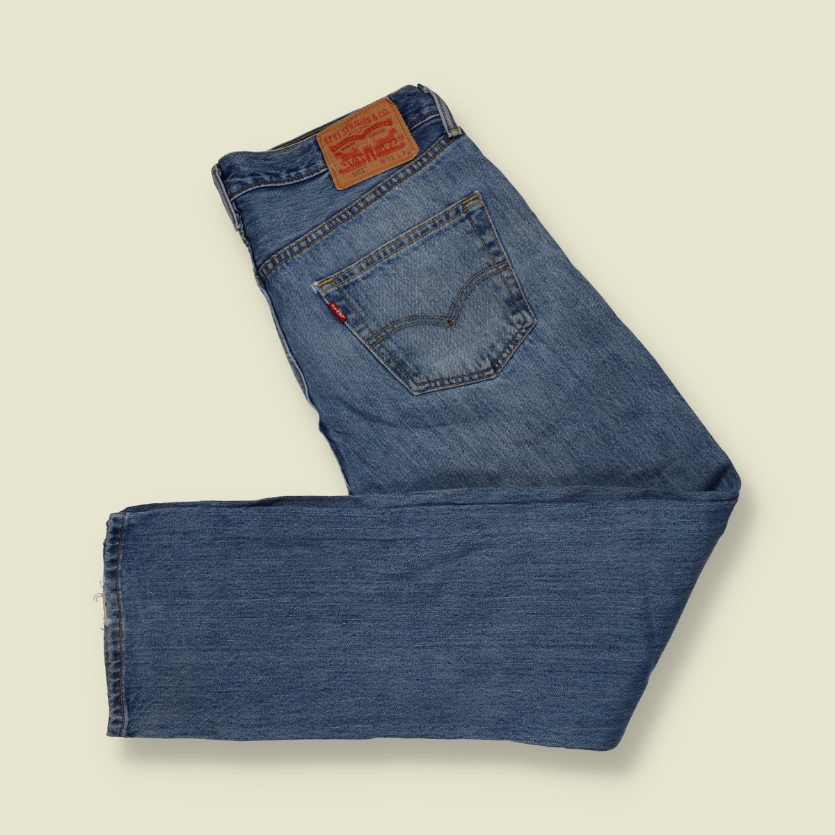 2000s | Levi's 501 Denim Jeans | Mid Blue - W35
