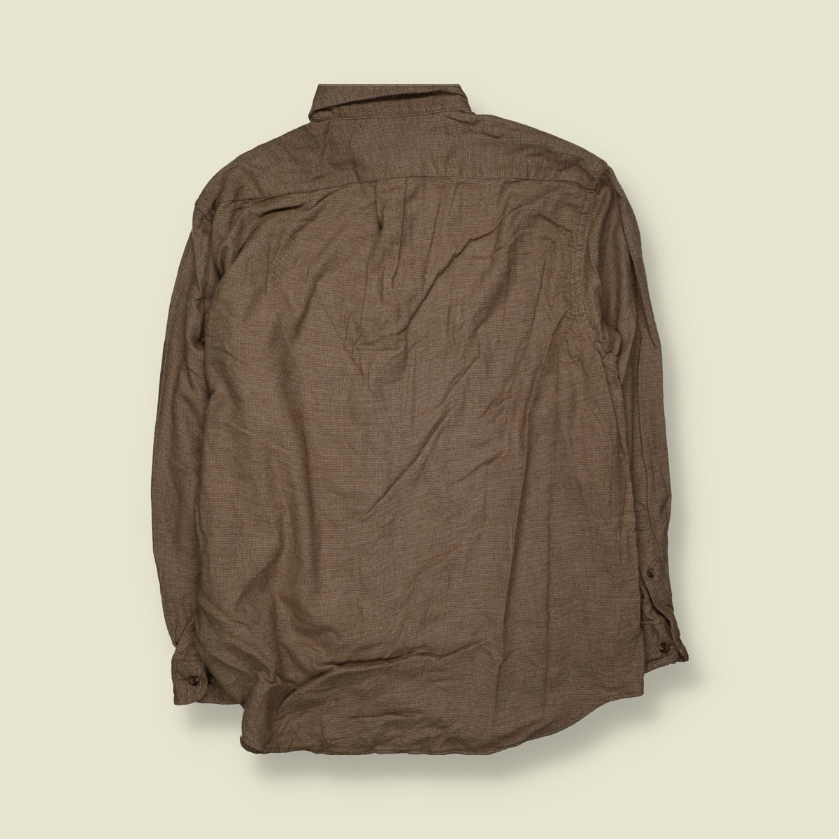 1990s | Rowntree & Yorke | Cotton Shirt | Brown - XXL