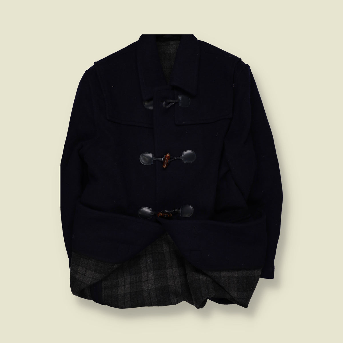 1990s | Paul & Shark | Wool Duffle Jacket | Navy - XL