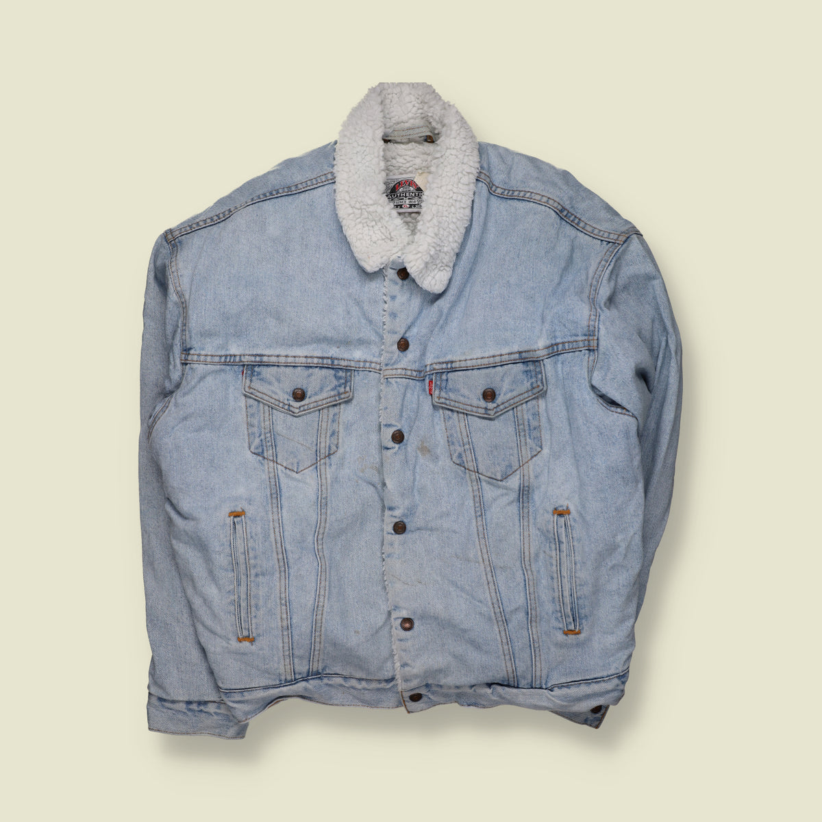 1990s | Levi’s | Sherpa Lined Denim Jacket | Blue - 4XL