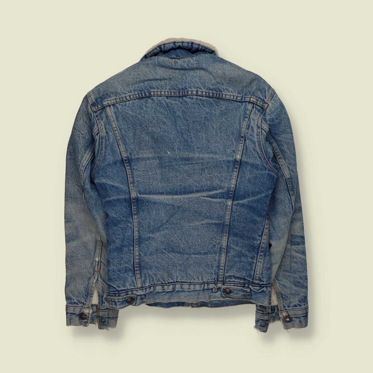 1980s | Levi’s | Sherpa Lined Denim Jacket | Blue - XXS
