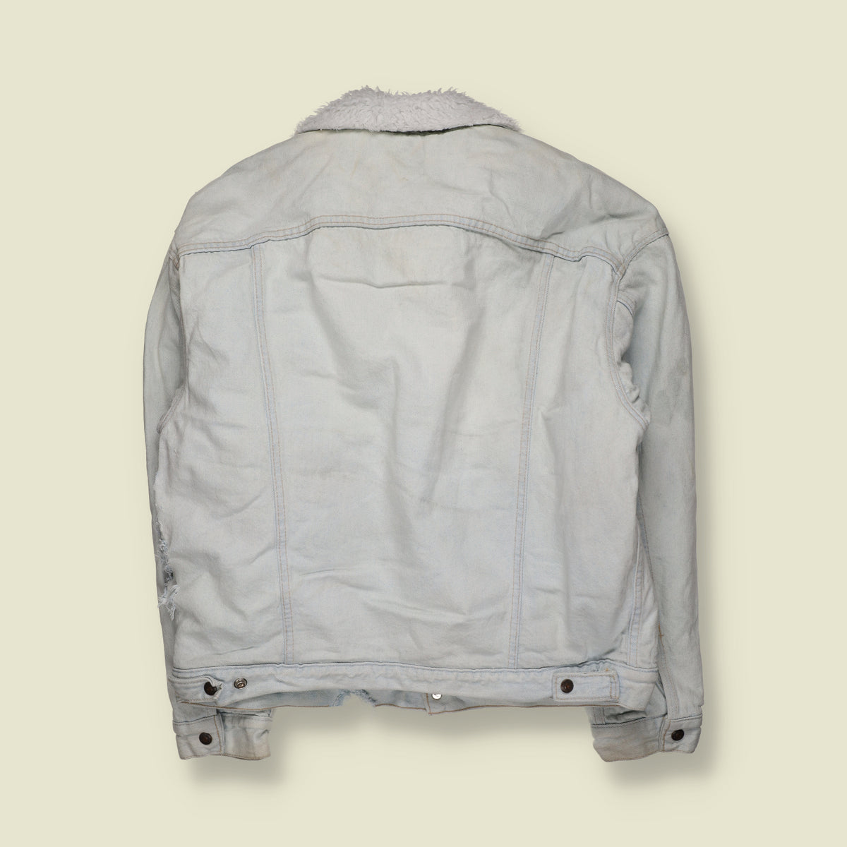 1990s | Levi’s | Made in USA Sherpa Lined Denim Jacket | Blue - XXL