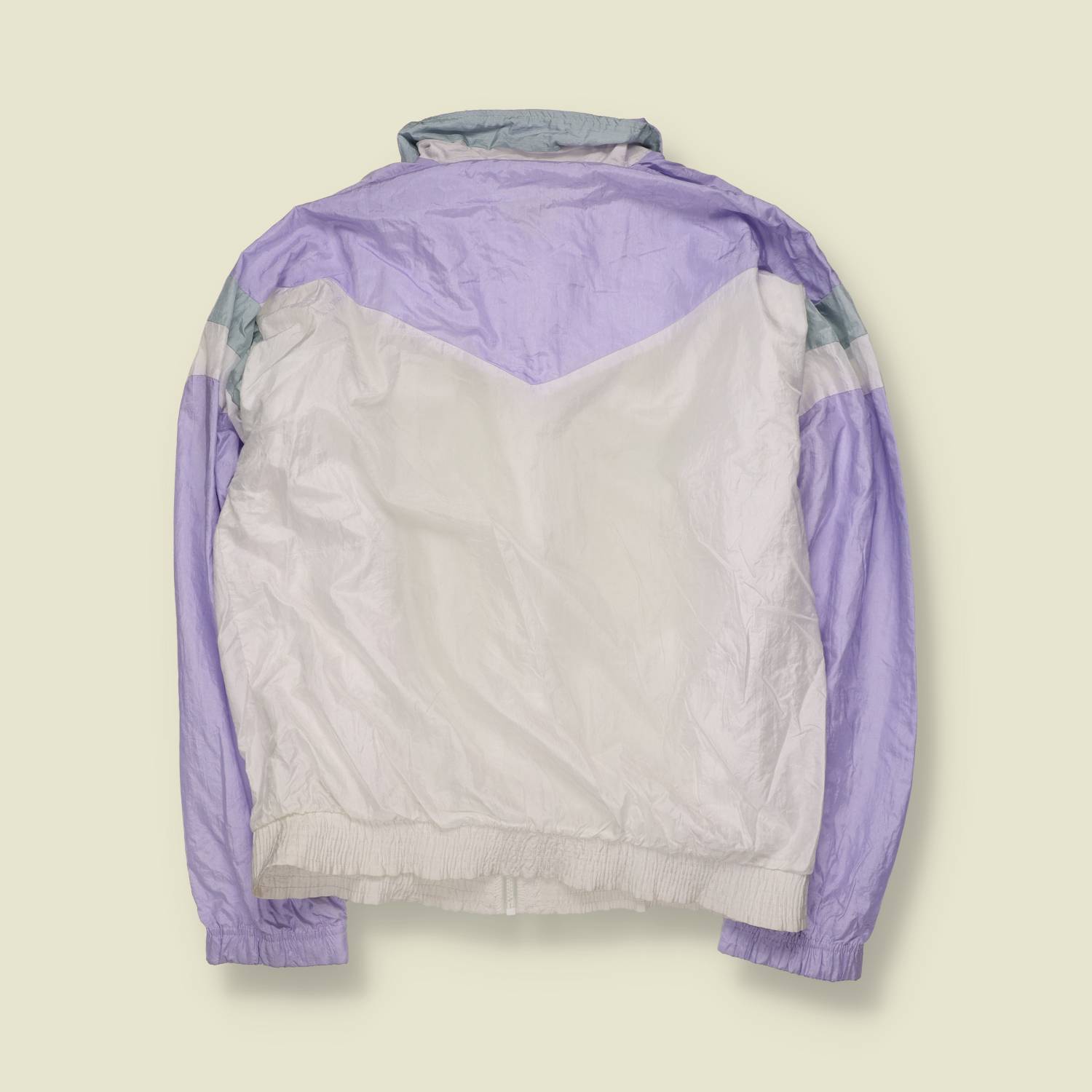 1980s | Sergio Tacchini | White & Lilac Track Jacket - L