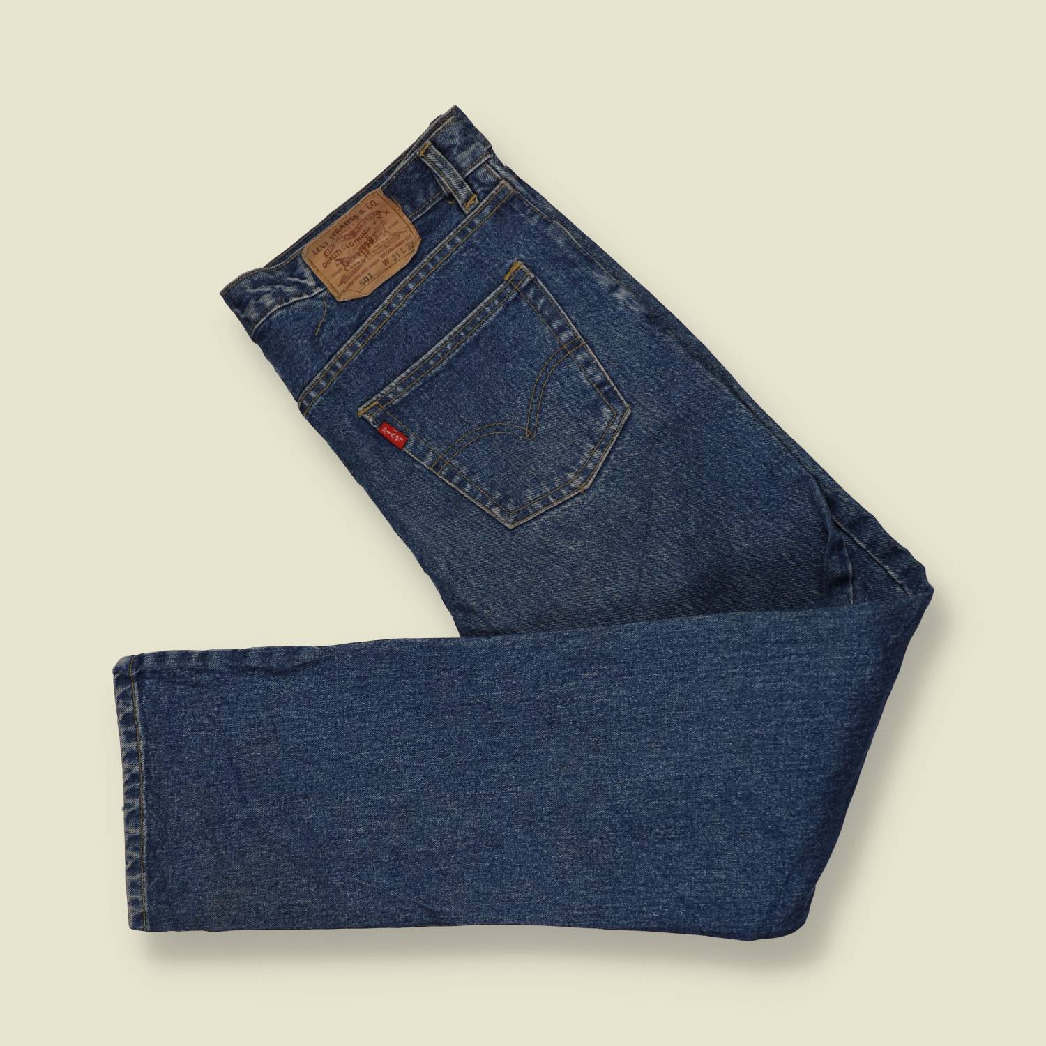 1980s-90s | Levi's | Blue 501 Straight Leg Jeans - Made in USA - w32