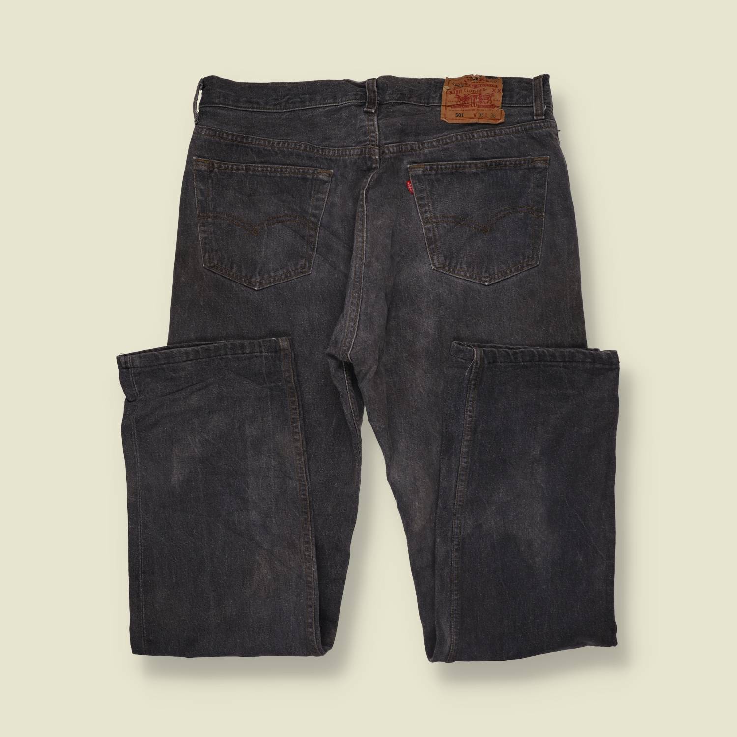 1980s-90s | Levi's | Faded Black 501 Straight Leg Jeans - Made in USA - w34