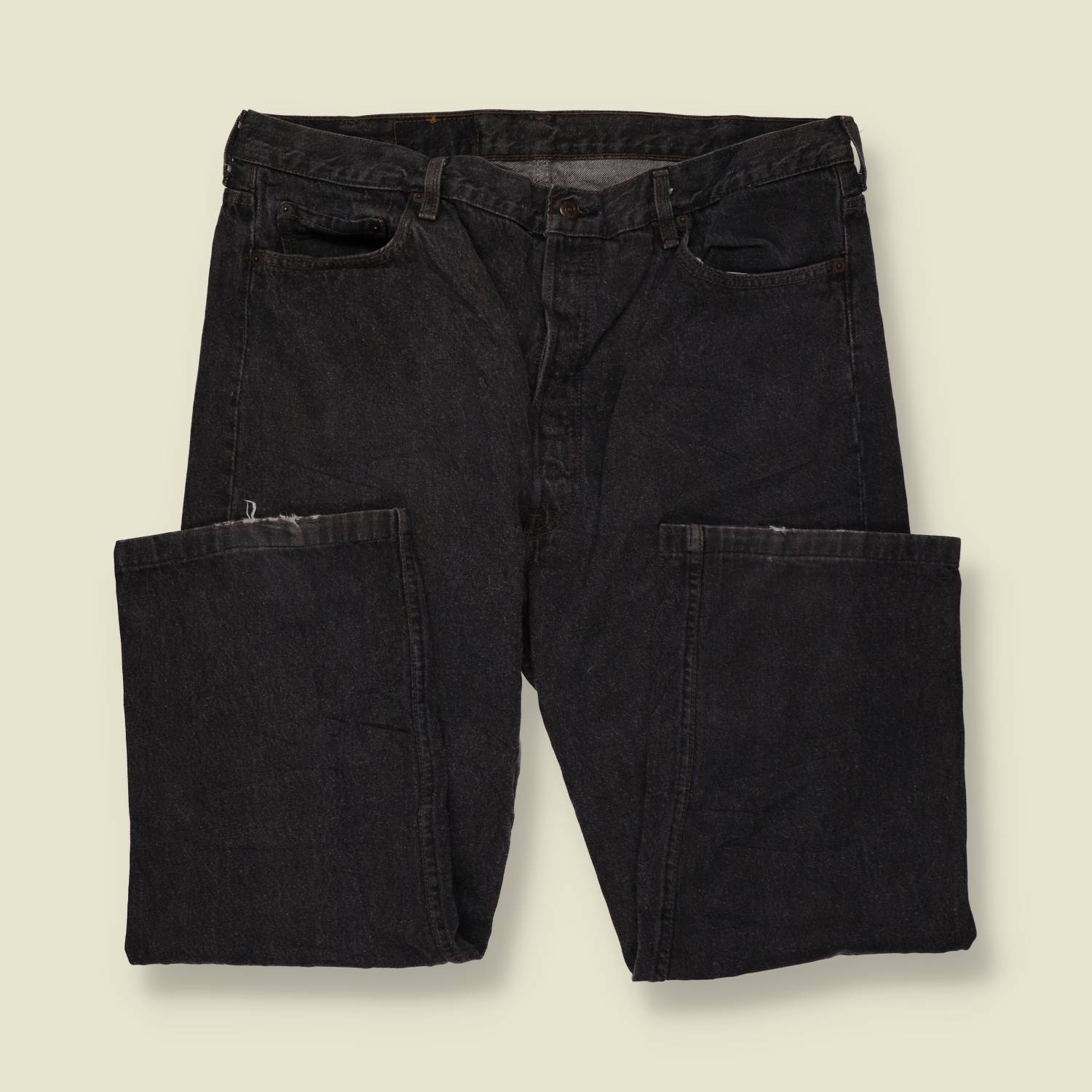 1980s-90s | Levi's | Black 501 Straight Leg Jeans - Made in USA - w40