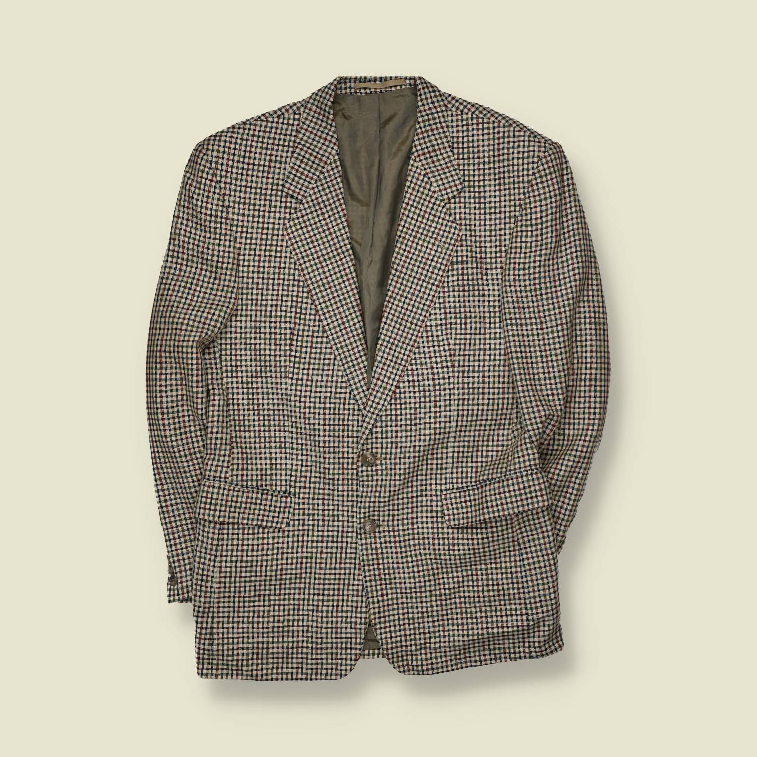 1990s | Tasmania | Multi-Check Two-Button Blazer - Made in Italy - XXS