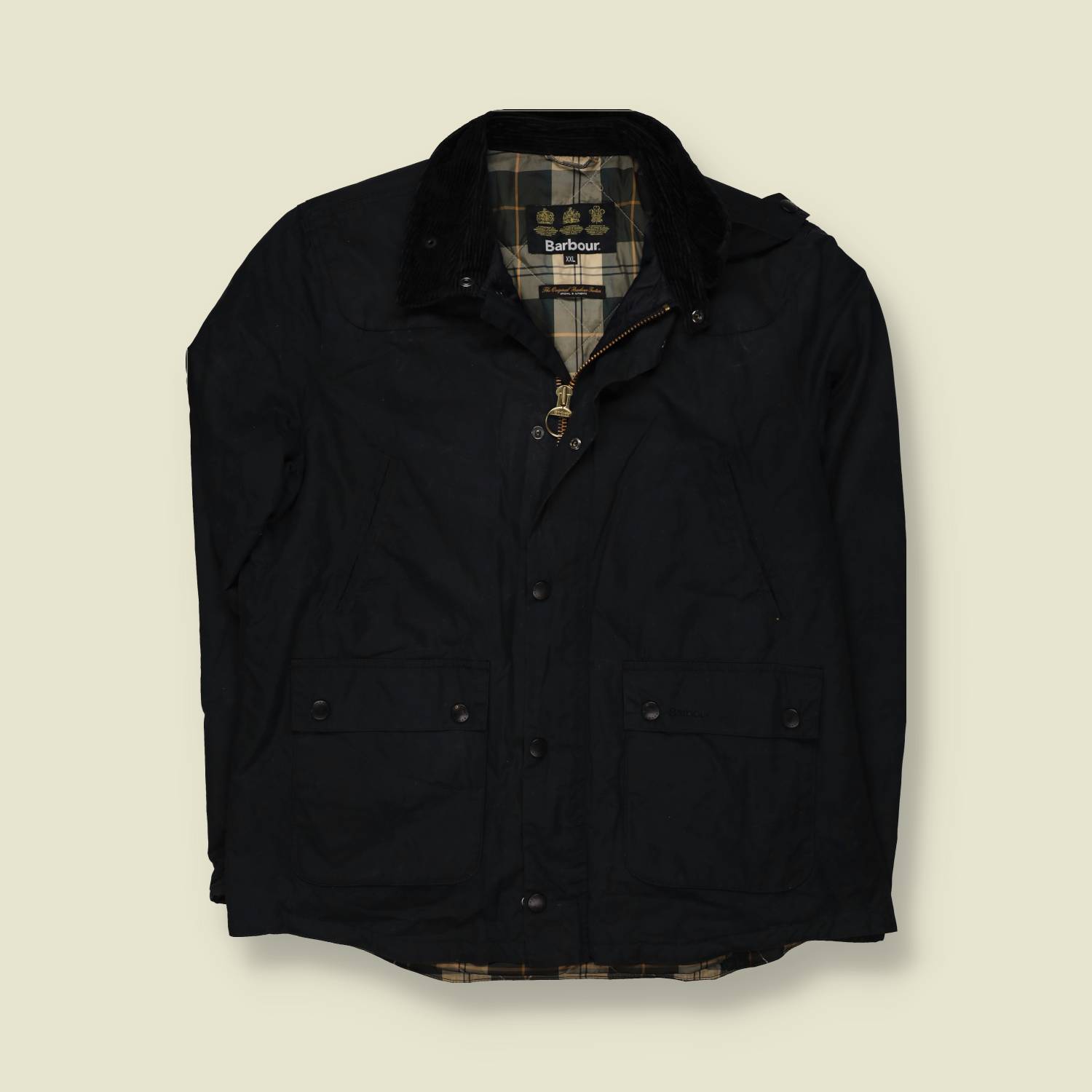 2000s | Barbour | Black Wax Jacket - Made in England - XXL