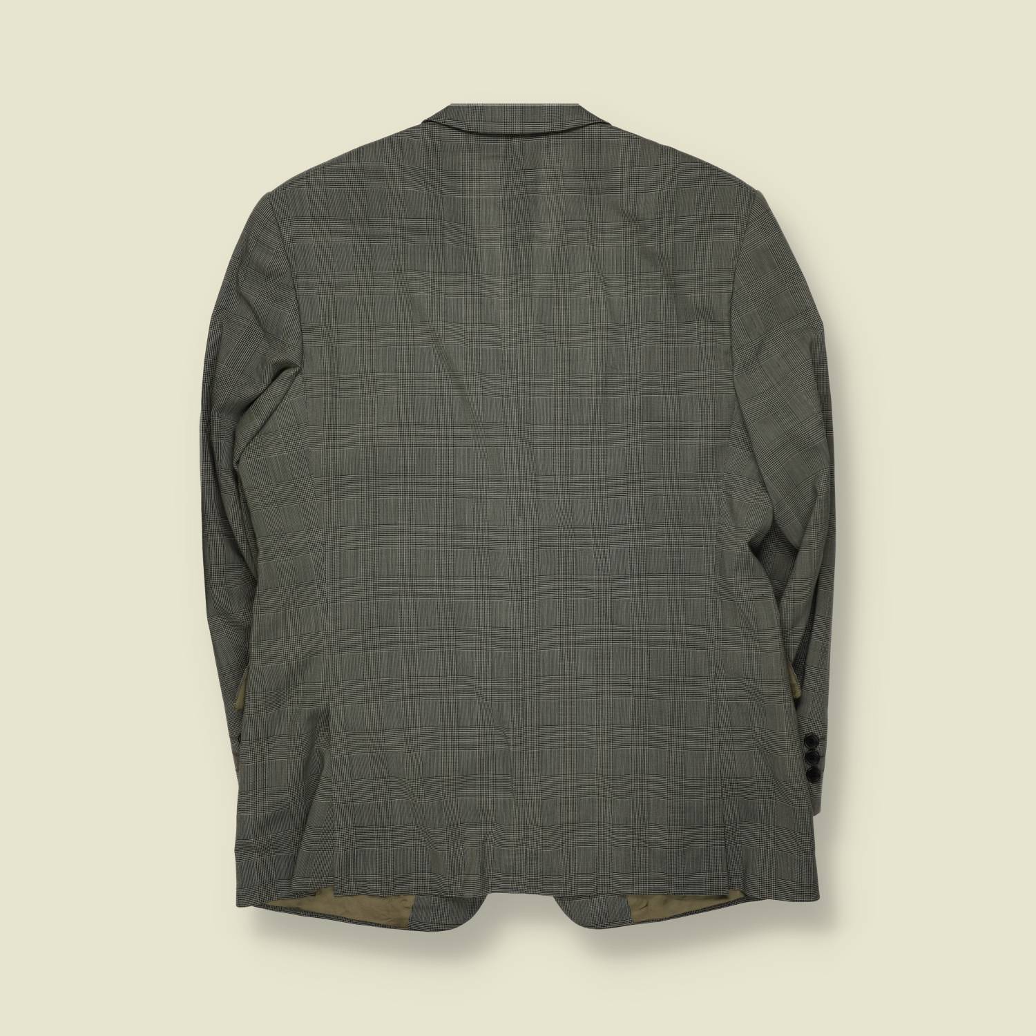 1990s | Grey Glen Check Single Breasted Two-Piece Suit - L
