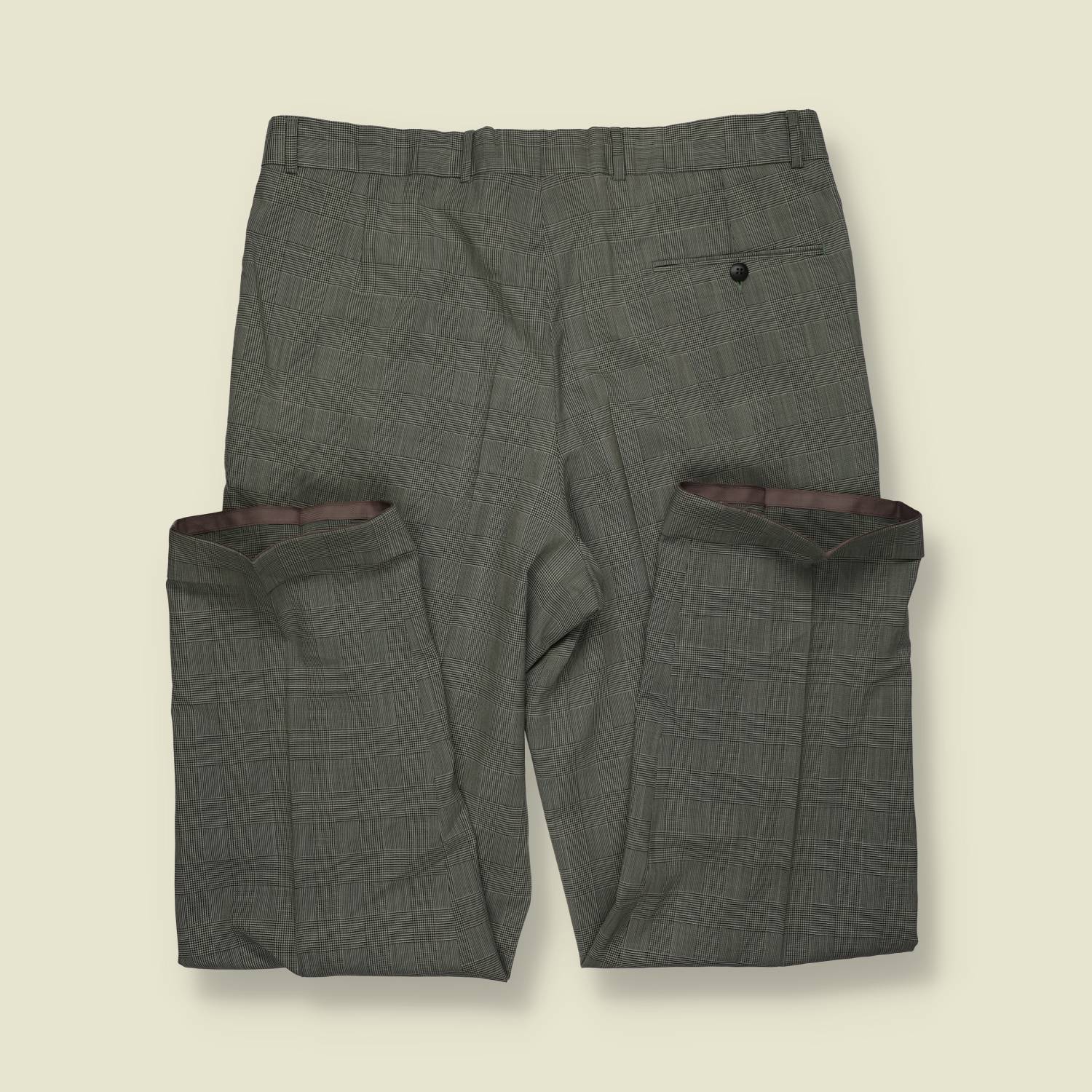 1990s | Grey Glen Check Single Breasted Two-Piece Suit - L