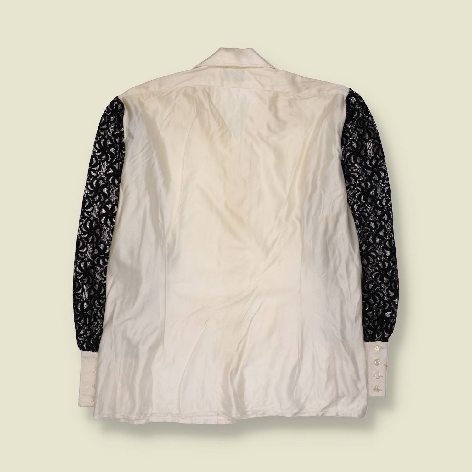 1970s | Kleiderhaus Central Zürich | Cocktail Shirt | White/Black - M