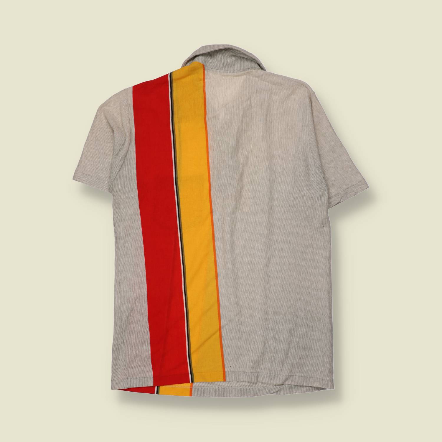 1970s | Olympic | Polo Shirt | Grey/Red/Yellow - XS