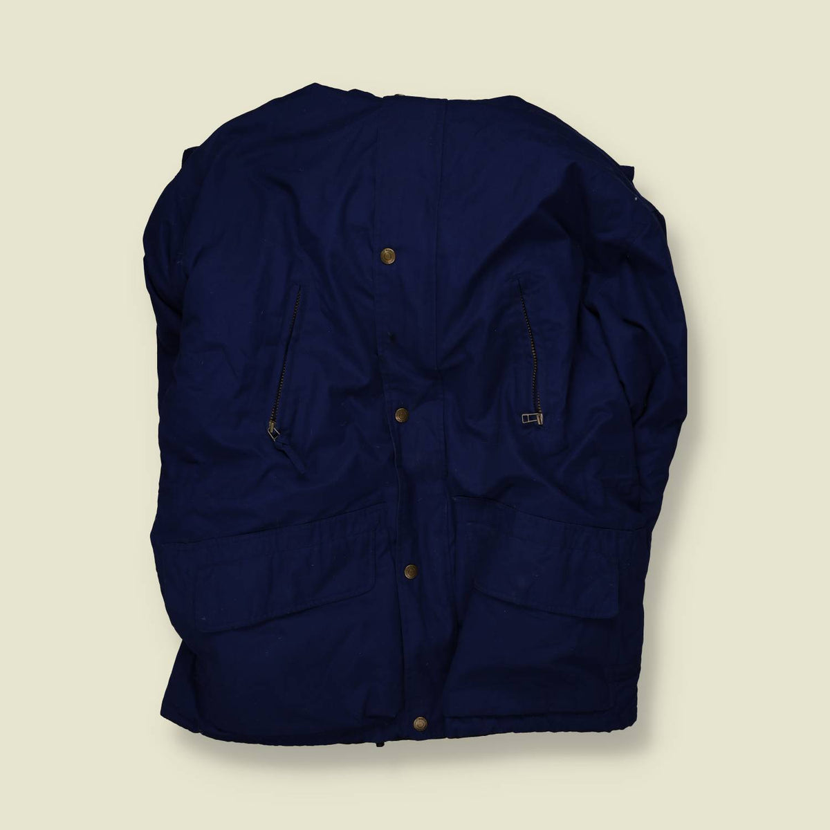 1990s | Eddie Bauer | Puffer Coat | Navy - XL