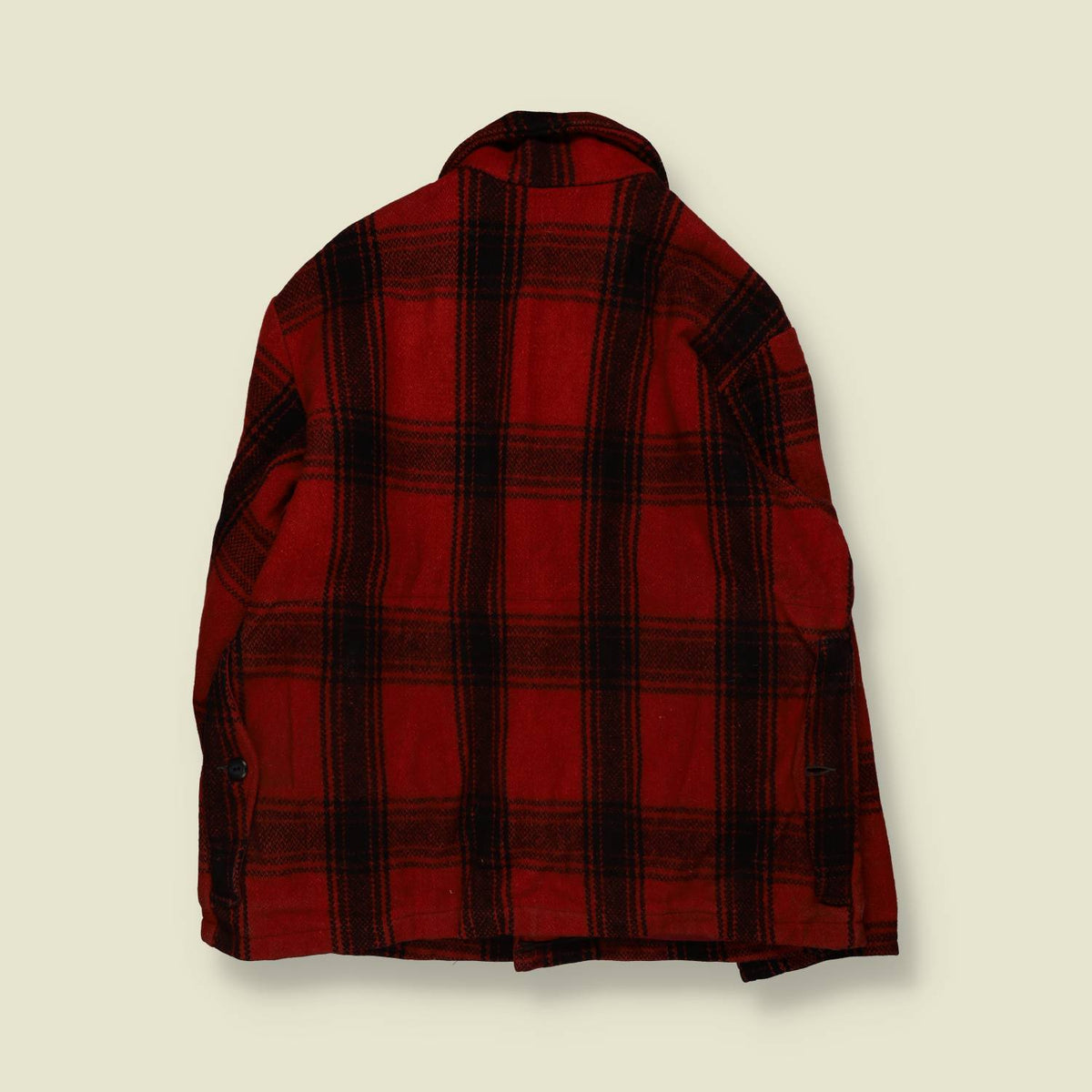 1950s | Skagway Sportswear | Plaid Mackinaw Jacket | Red & Black - XXL