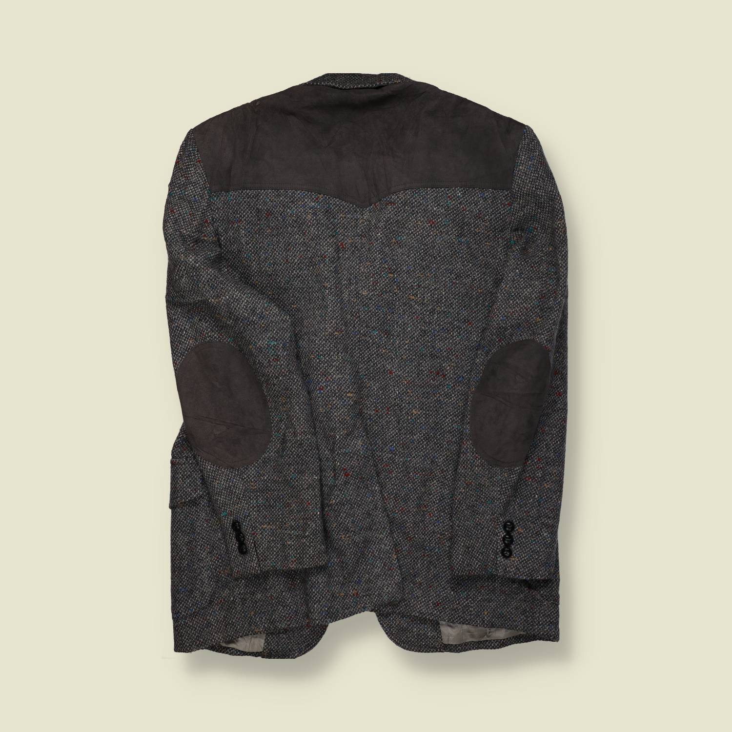 1970s | Pendleton | Wool western blazer | Flecked tweed | Grey / Brown – L