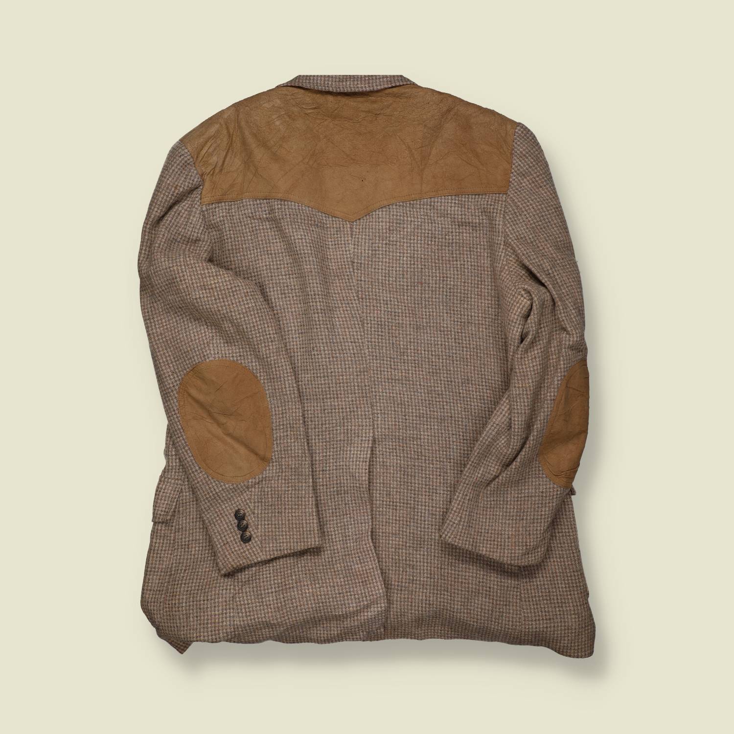 1970s | Pendleton | Wool western blazer | Check | Brown / Tan – XL