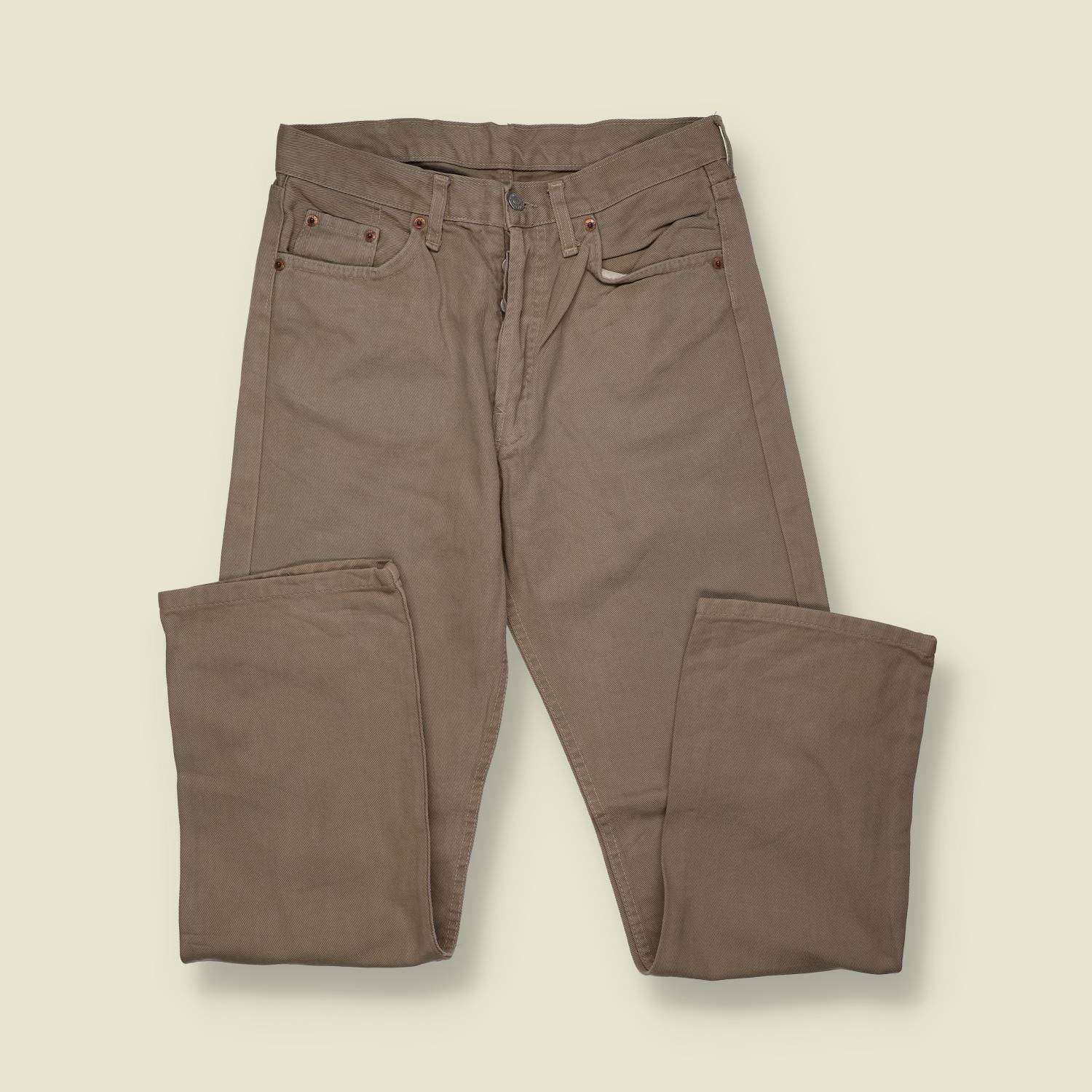 1980s–1990s | Levi’s 501 | Made in USA | Original Denim Jeans | Brown Denim – w30