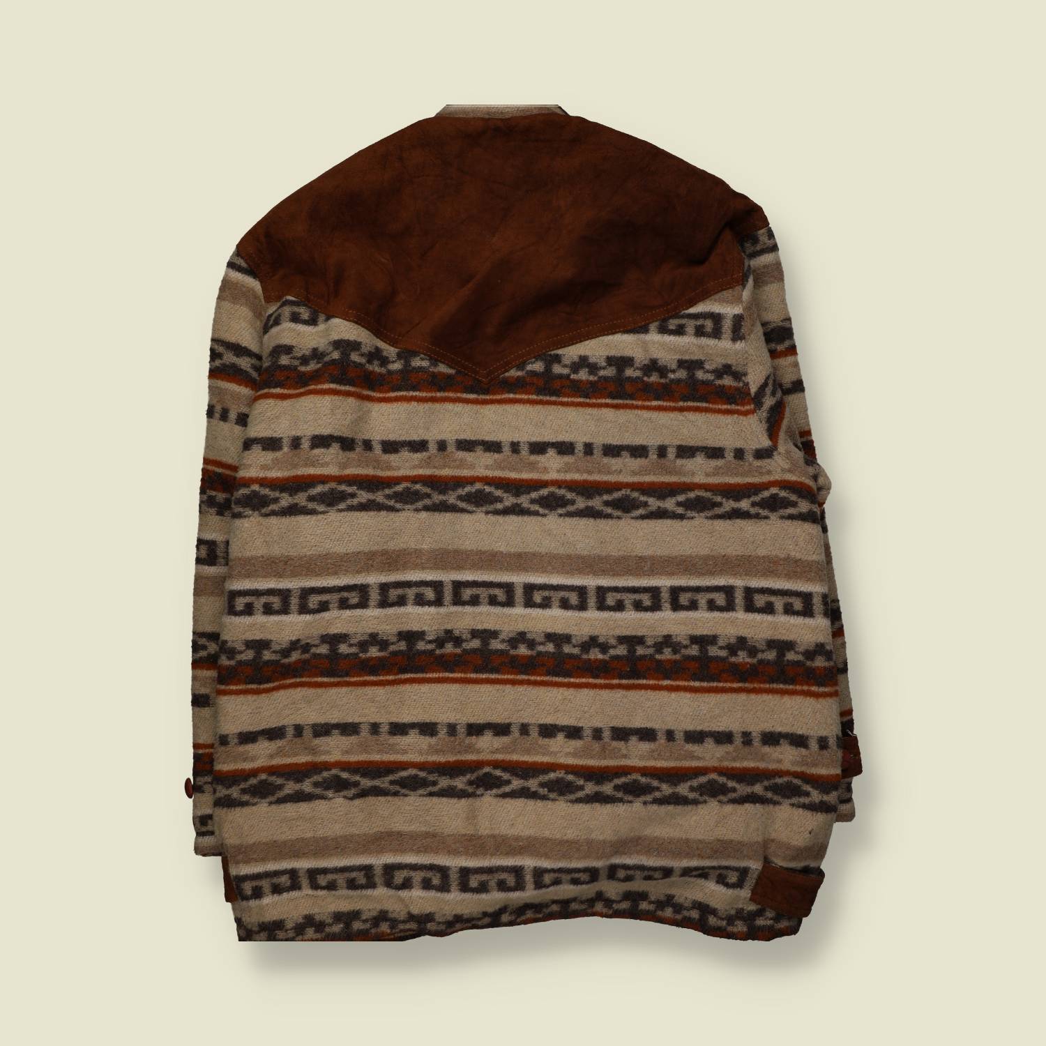 1980s–1990s | Eagle | Aztec Pattern Western Jacket | Wool & Suede – XL